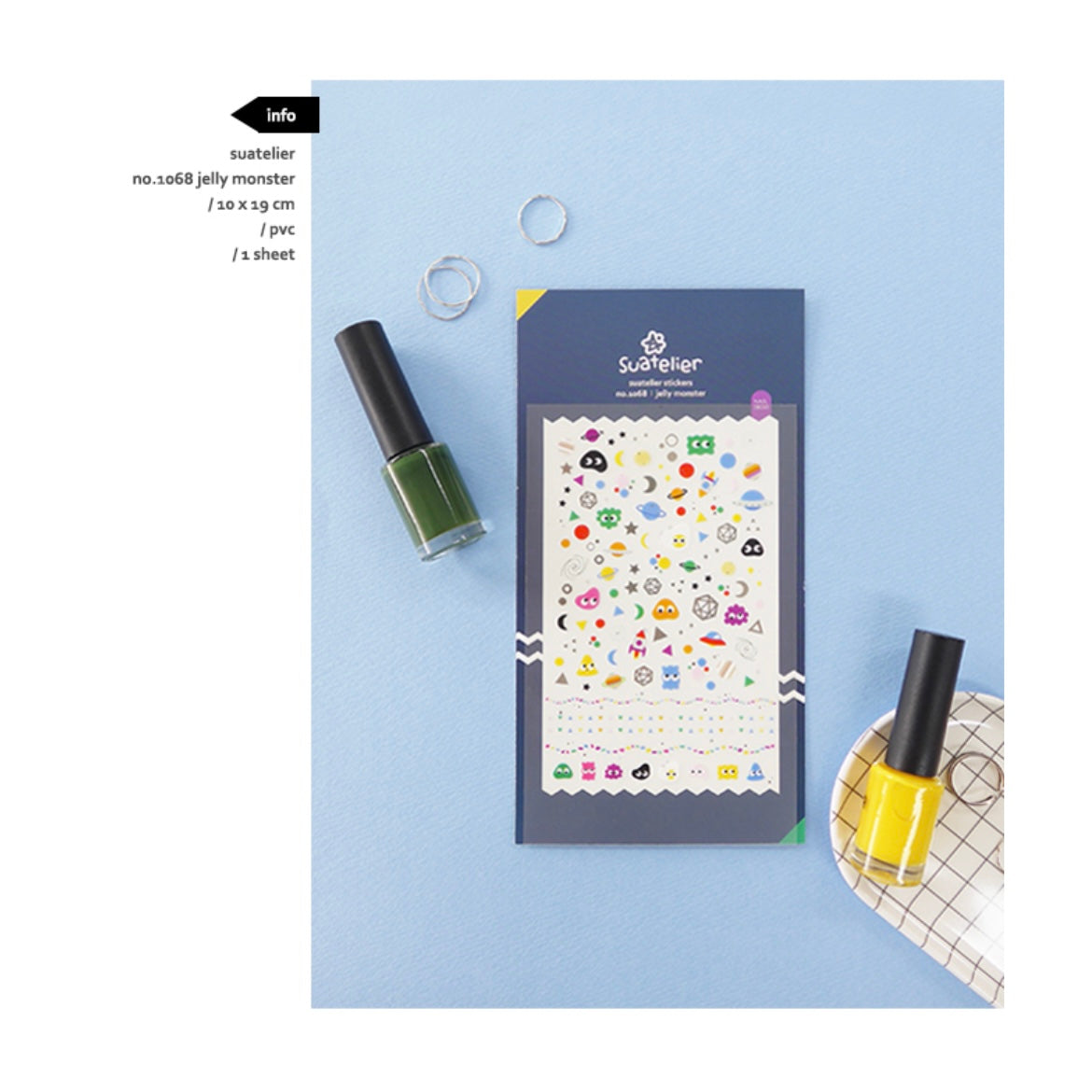 Jelly Monster Decorative Sticker Sheet for Journaling by Suatelier