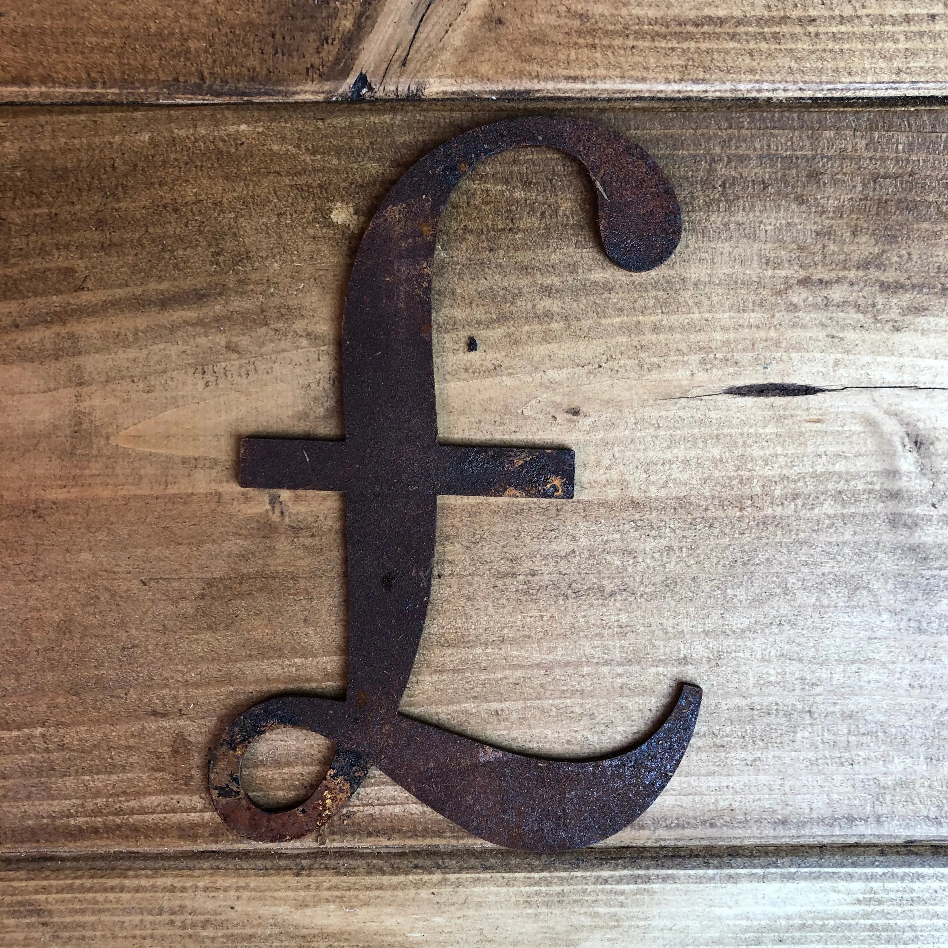 Rustic Metal Alphabet Letters & Numbers – 5 Inch Steel Wall Art by RWN
