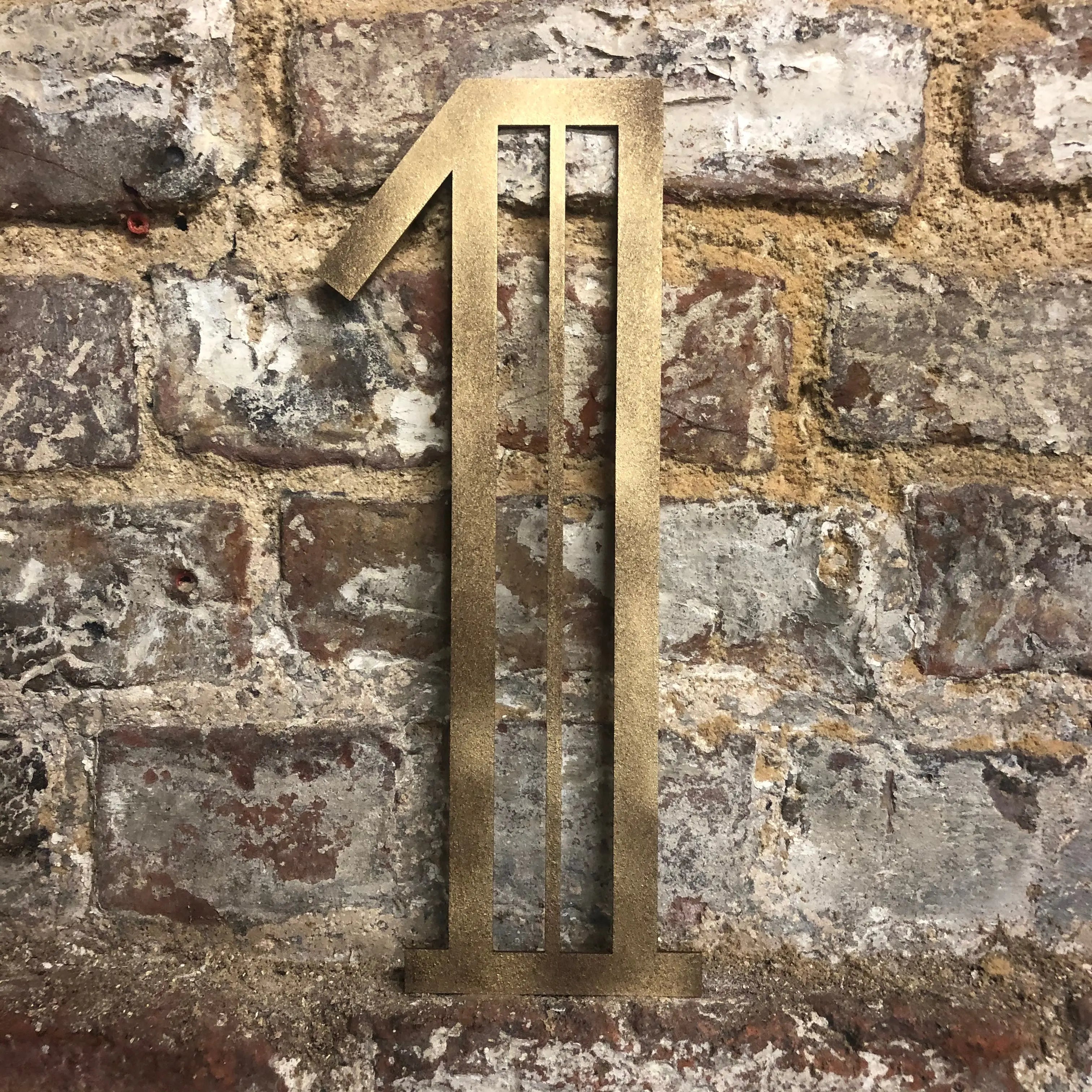 Rustic Warehouse Gold Art Deco Metal Alphabet Letters for House Signs
