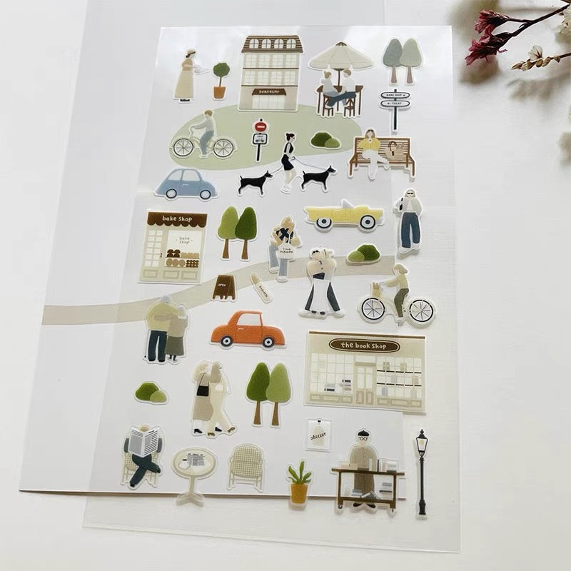 Suatelier Good Afternoon Decorative Stickers for Journaling - 1 Sheet