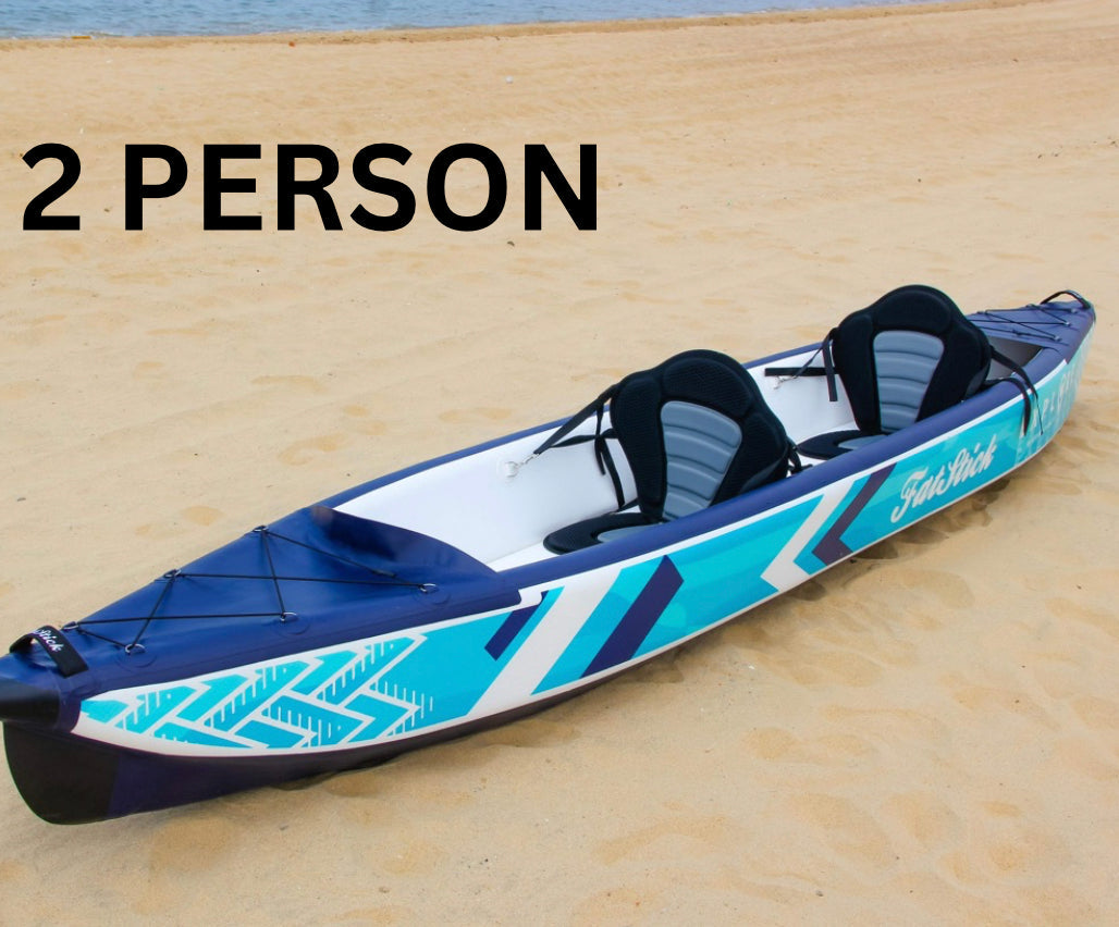 FatStick Inflatable Drop Stitch Kayak Package | 1 or 2 Person Canoe