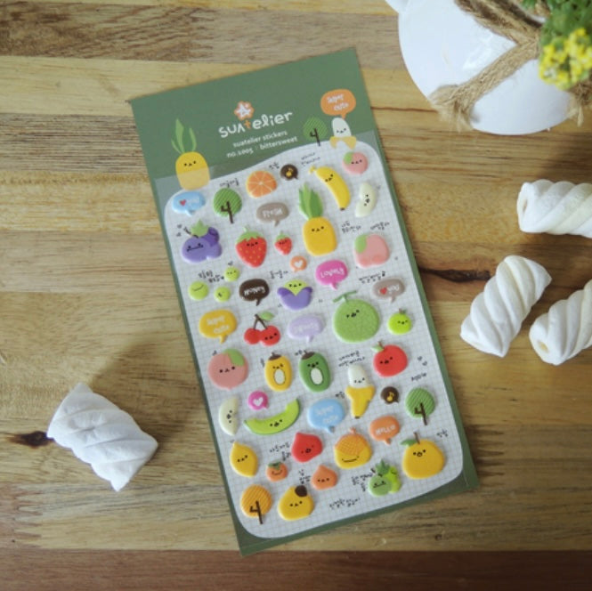 Suatelier A Bitter Sweet Decorative Stickers for Journaling - 1 Sheet