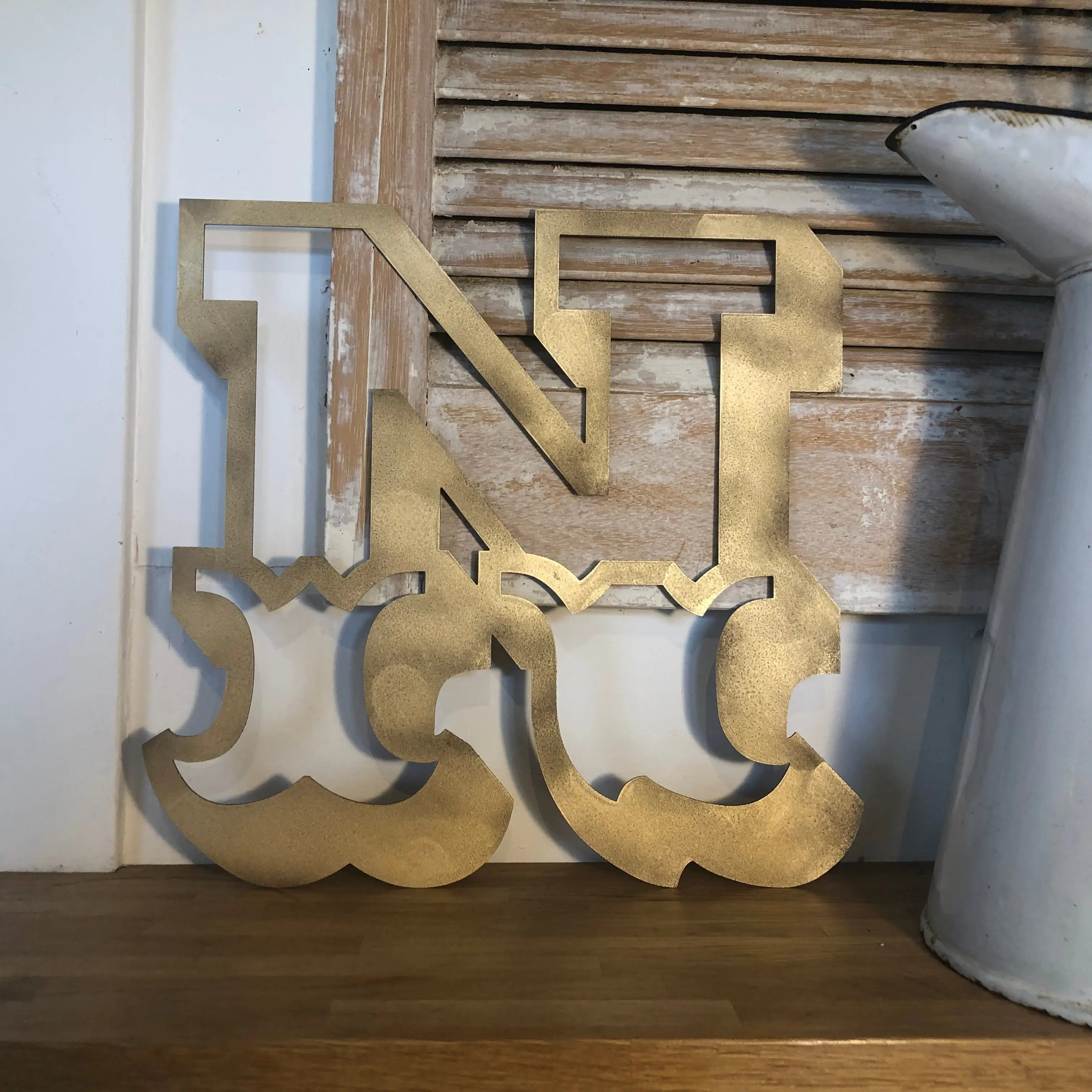 Rustic Gold Metal Carnival Letters | Distressed Steel Signage by Norfolk