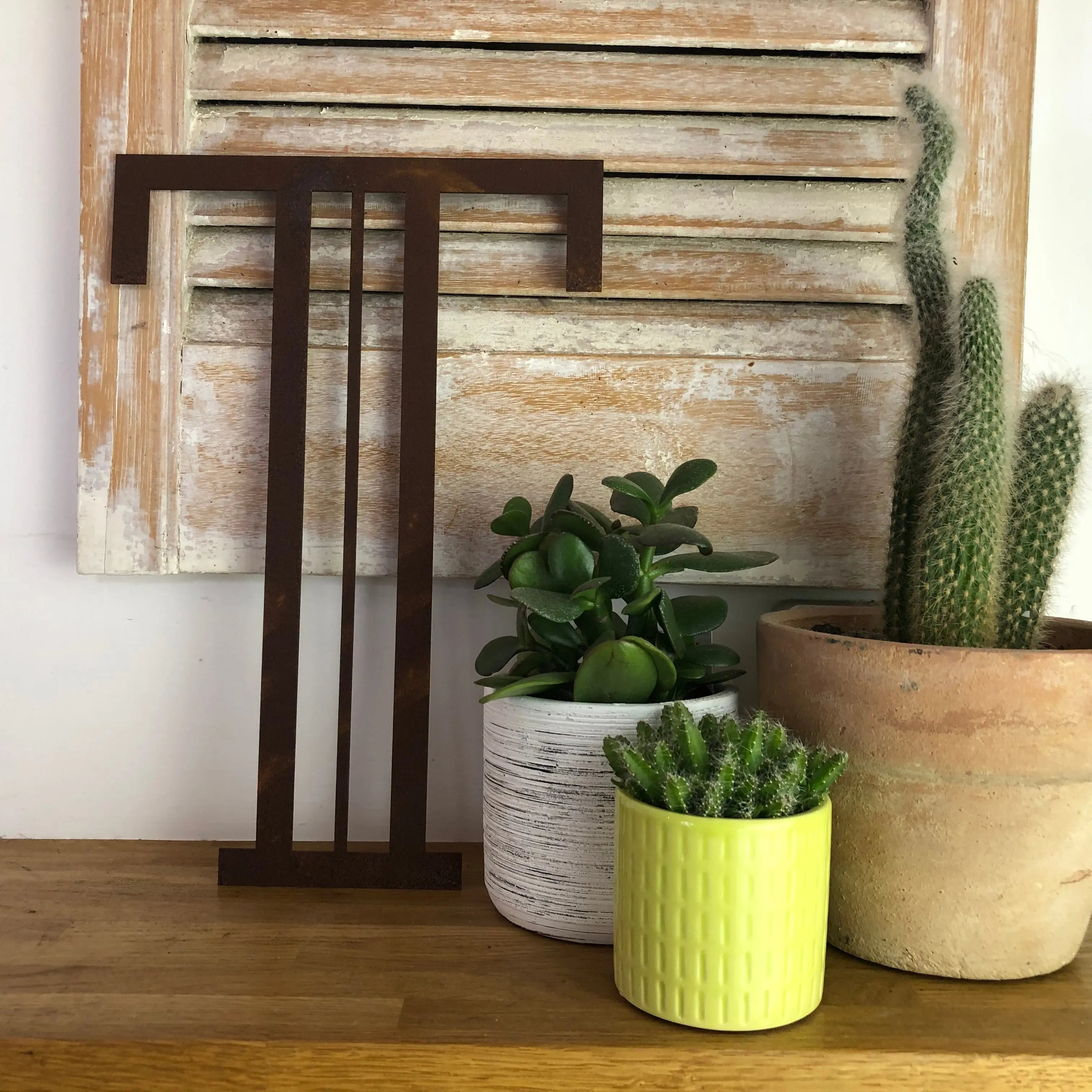 Rustic Warehouse Norfolk Art Deco Rusty Metal Letters – Industrial Wall Decor
