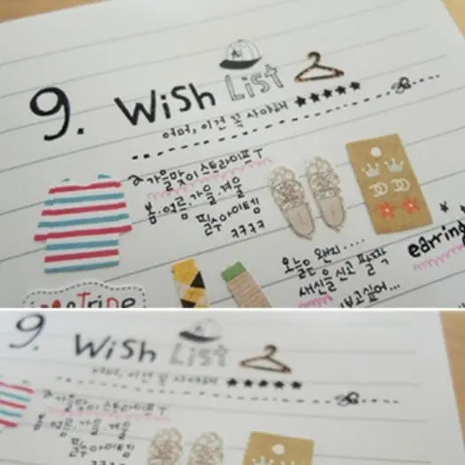 Suatelier Favourite Decorative Craft Stickers for Journaling - 1 Sheet