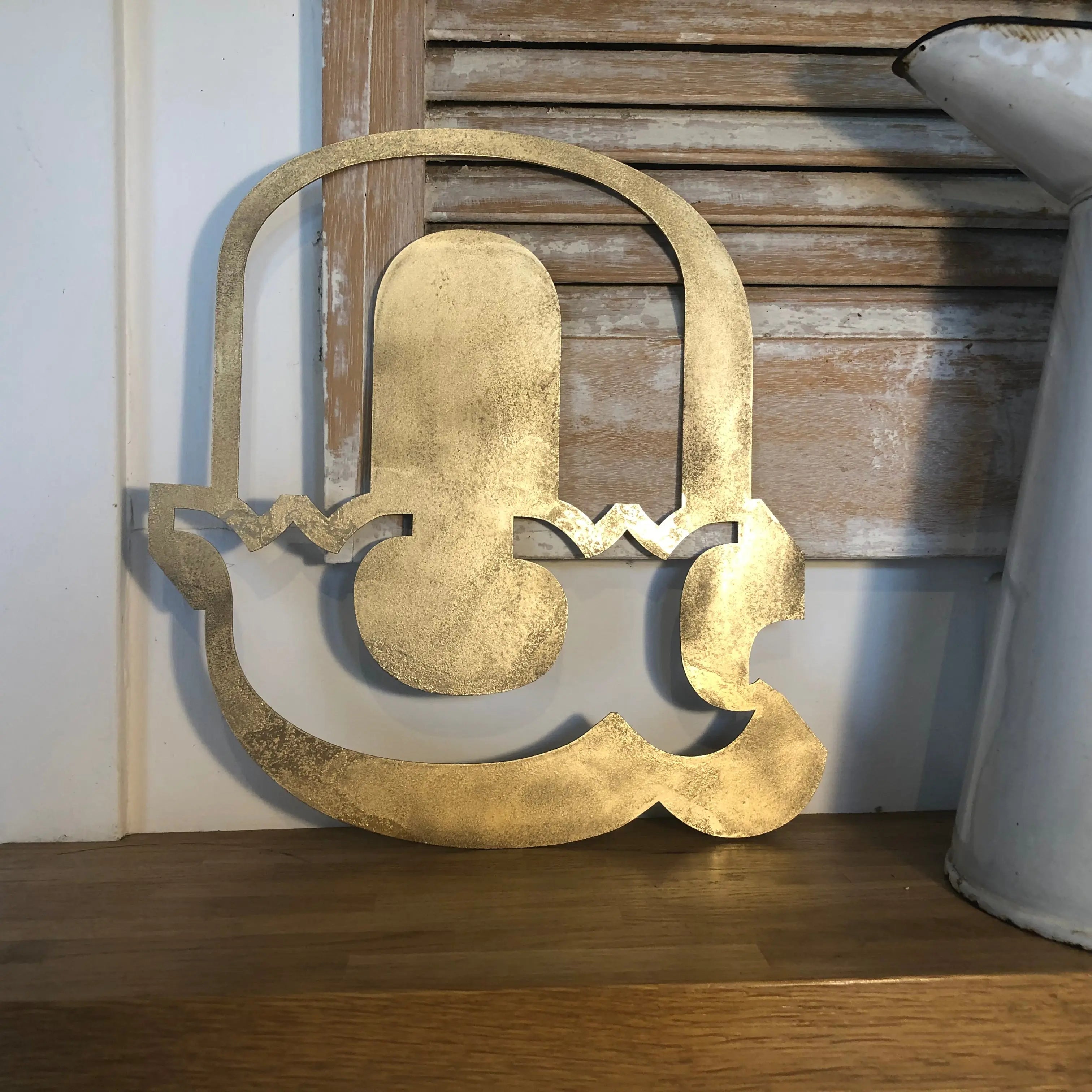 Rustic Gold Metal Carnival Letters | Distressed Steel Signage by Norfolk