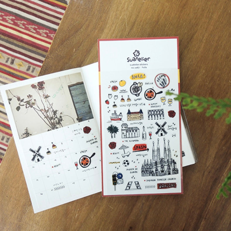 Suatelier Hola Decorative Stickers for Journaling and Scrapbooking