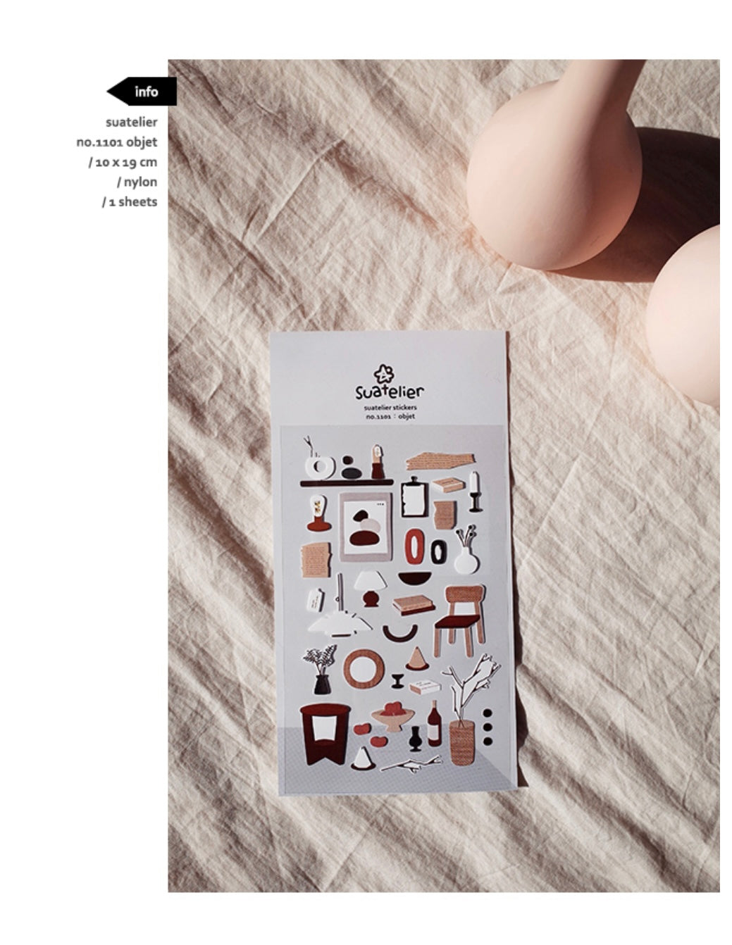 Suatelier Decorative Stickers for Journaling and Scrapbooking - 1 Sheet