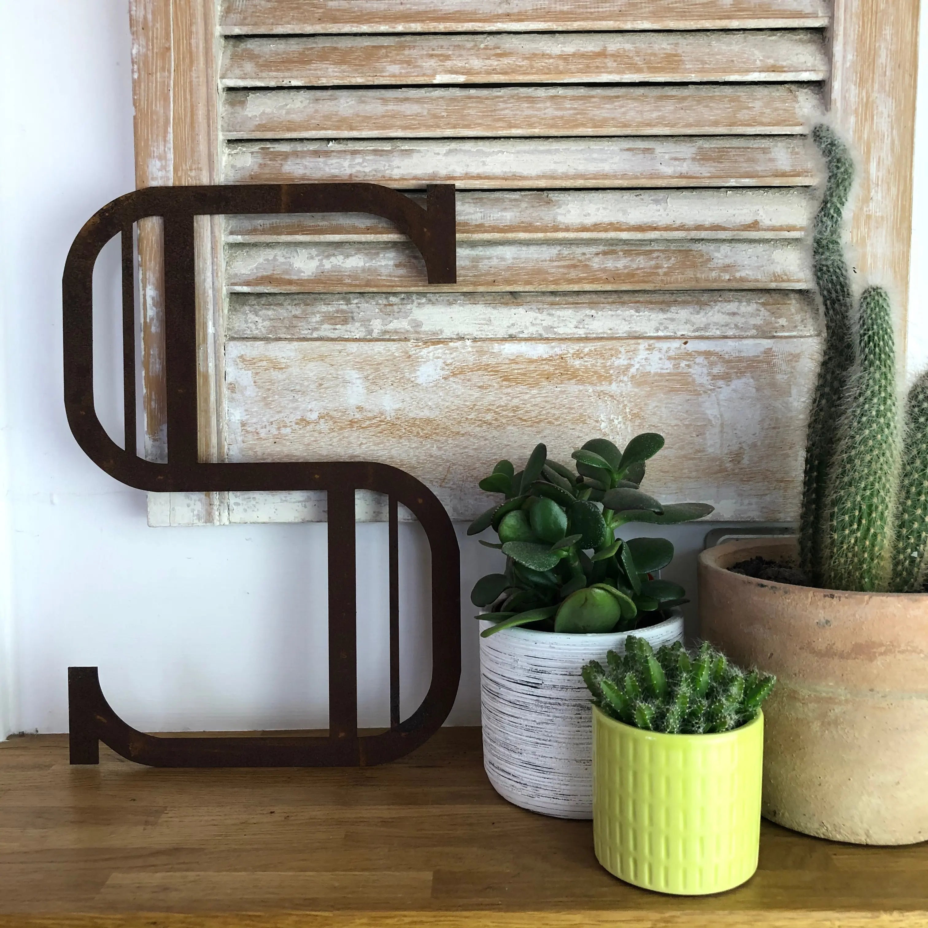 Rustic Warehouse Norfolk Art Deco Rusty Metal Letters – Industrial Wall Decor