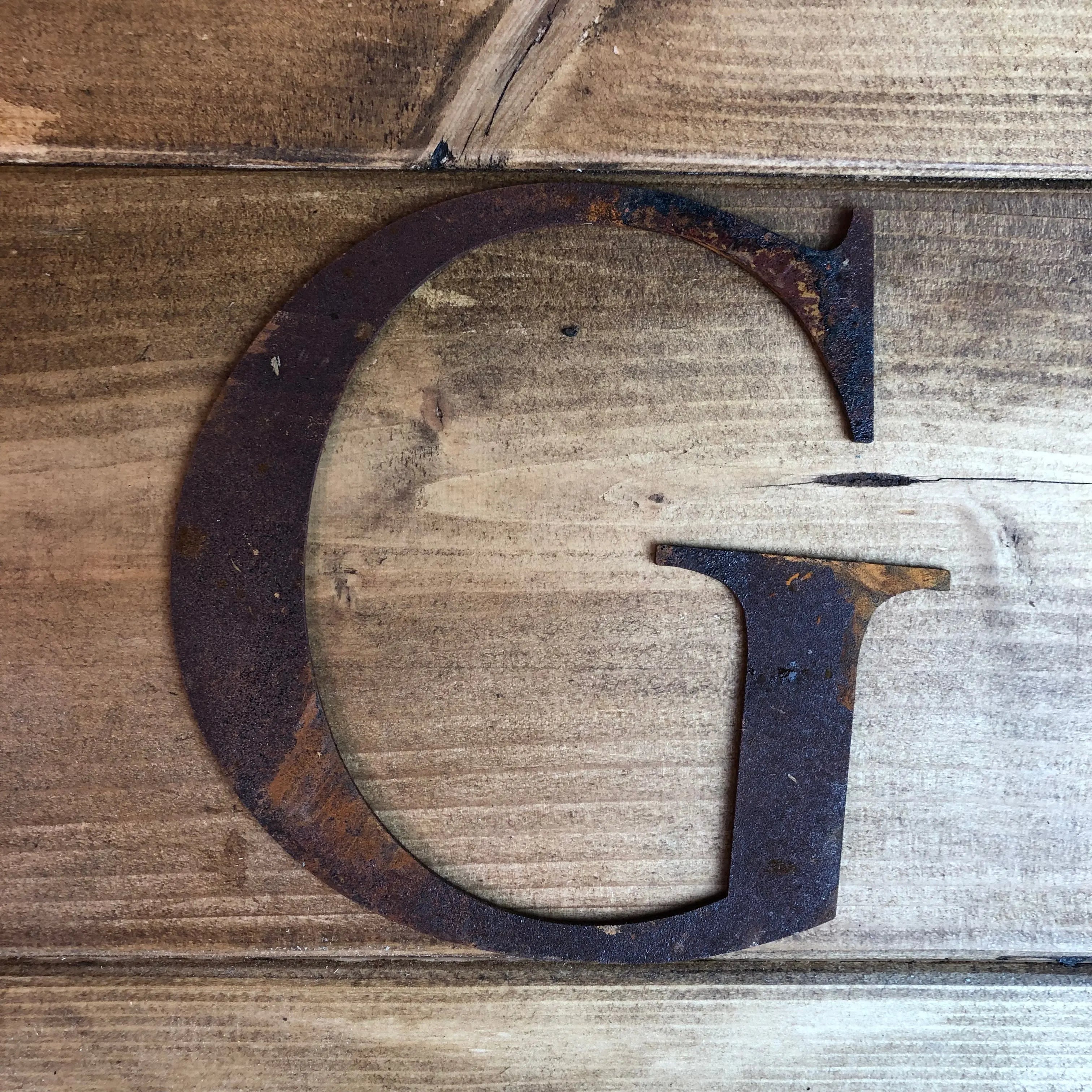 Rustic Metal Alphabet Letters & Numbers – 5 Inch Steel Wall Art by RWN
