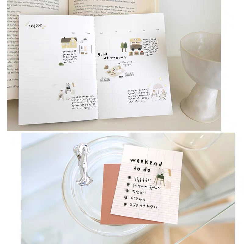 Suatelier Good Afternoon Decorative Stickers for Journaling - 1 Sheet