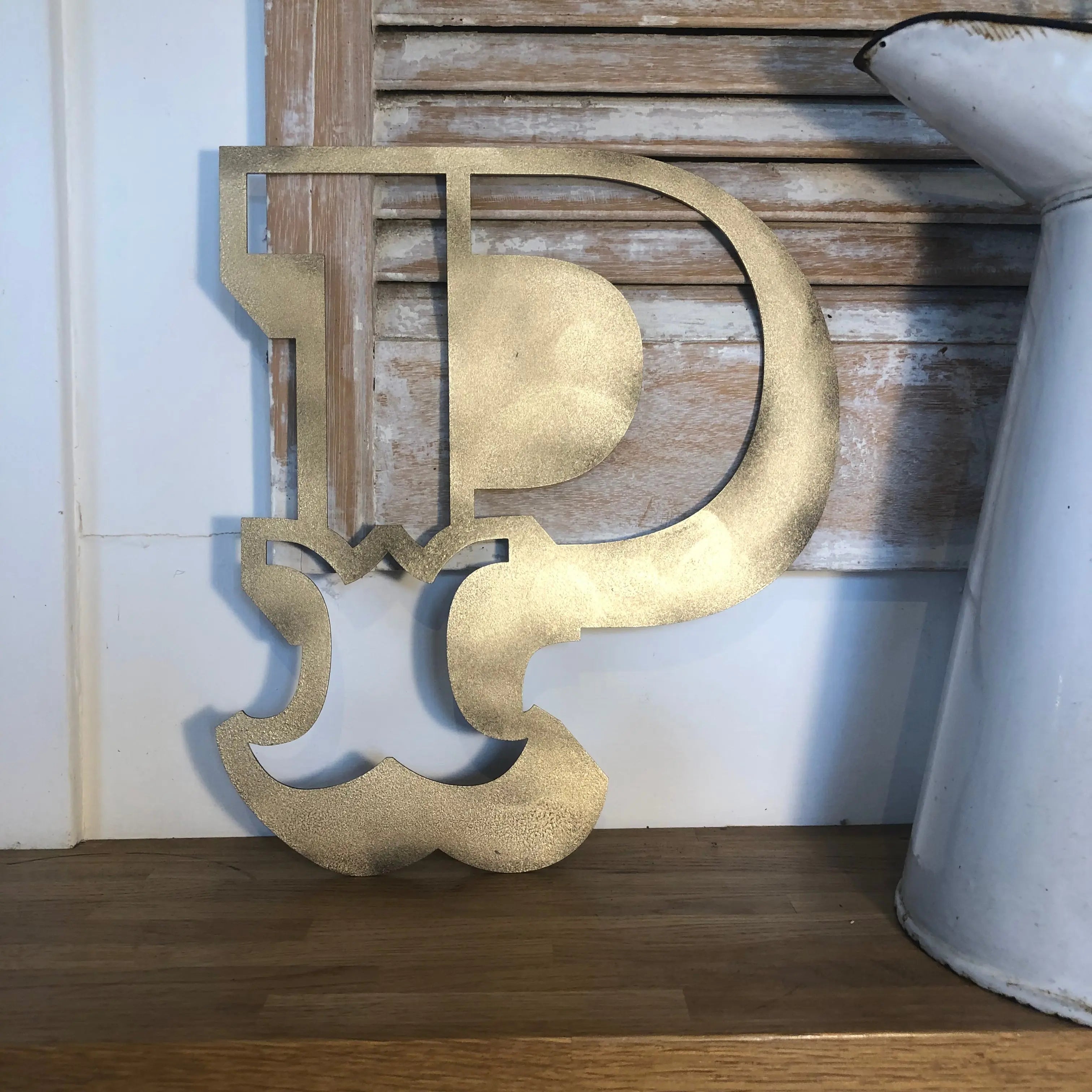 Rustic Gold Metal Carnival Letters | Distressed Steel Signage by Norfolk
