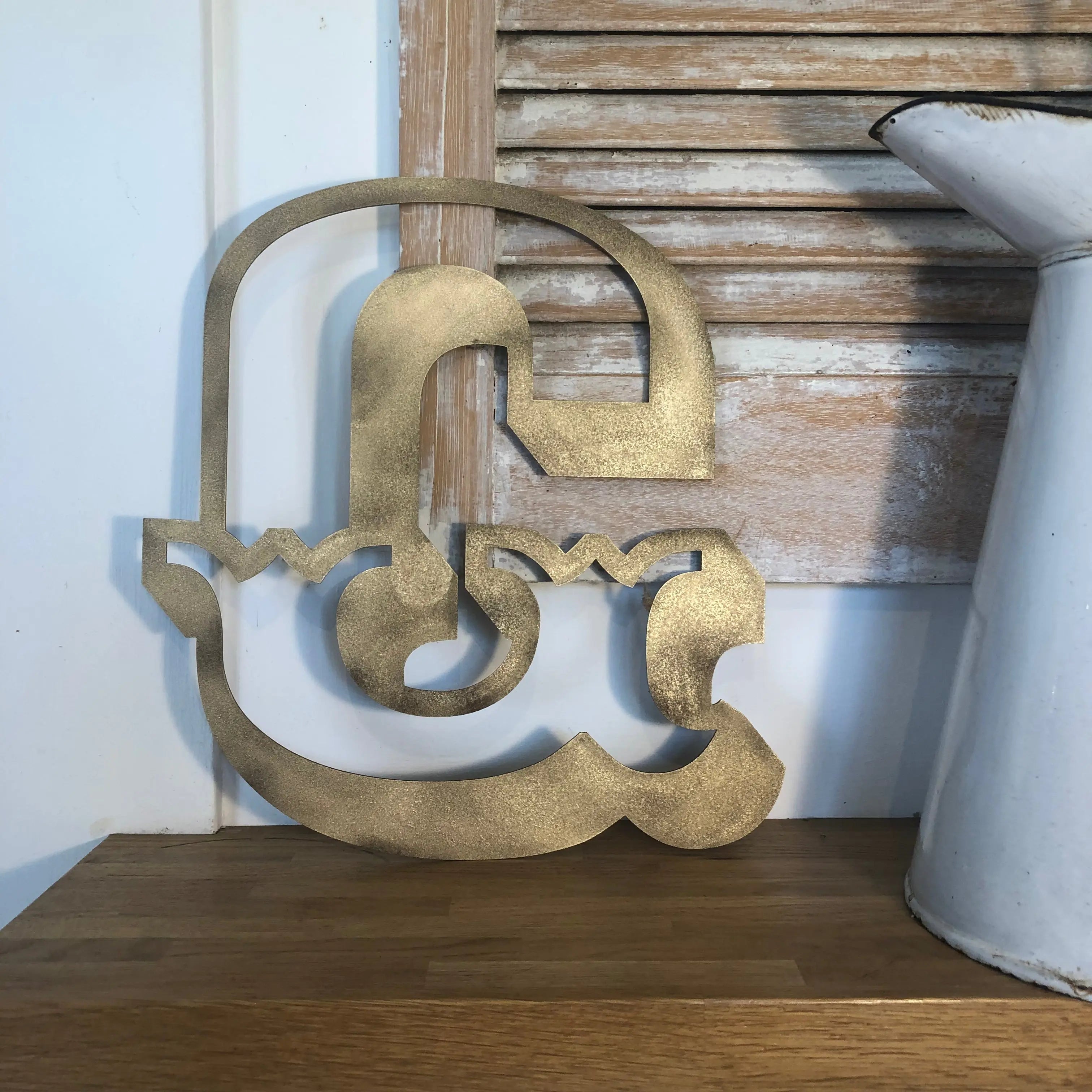 Rustic Gold Metal Carnival Letters | Distressed Steel Signage by Norfolk