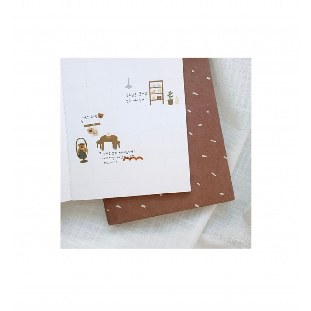 Suatelier Ggumi Cafe Decorative Sticker Sheet for Journaling - 10x19cm