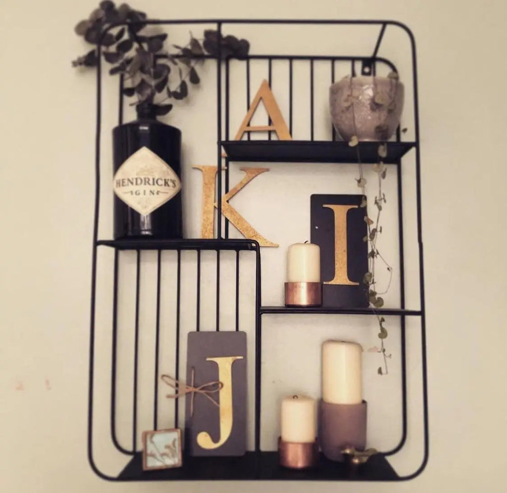 Rustic Distressed Gold Metal Letters | Classic Steel Wall Signage by RWN