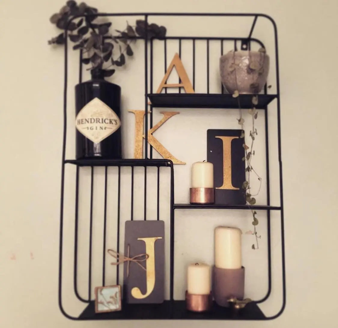 Rustic Distressed Gold Metal Letters | Classic Steel Wall Signage by RWN
