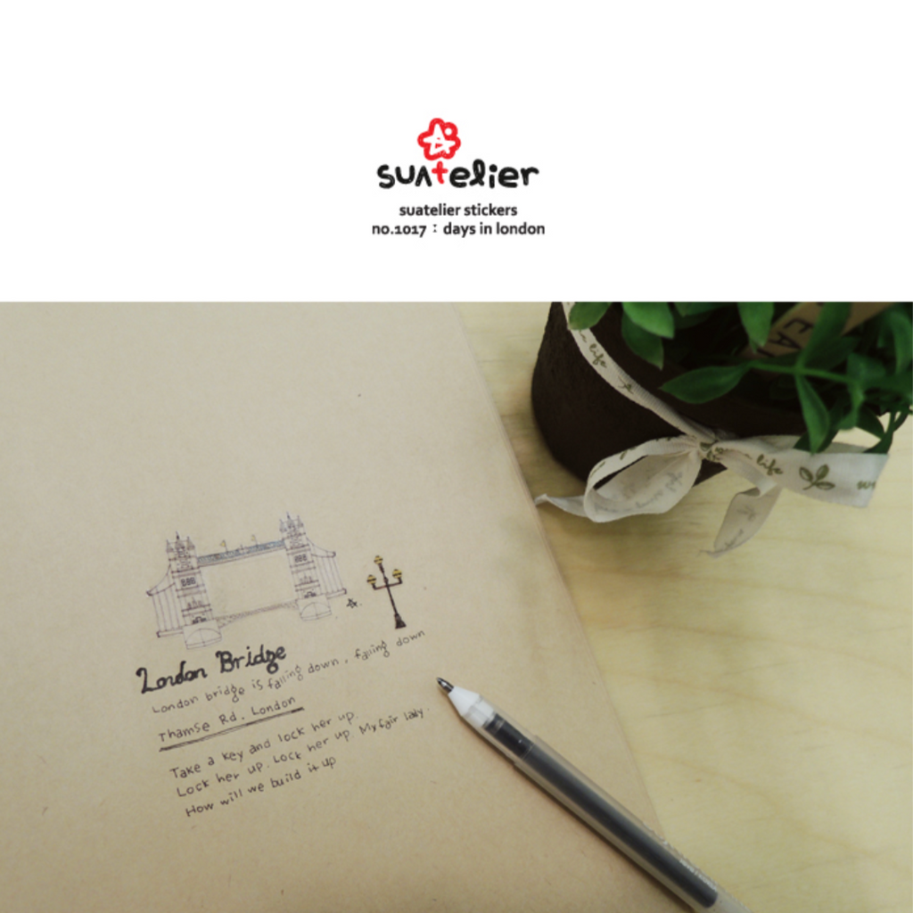 Suatelier London Theme Decorative Stickers for Journaling by LuLuFun