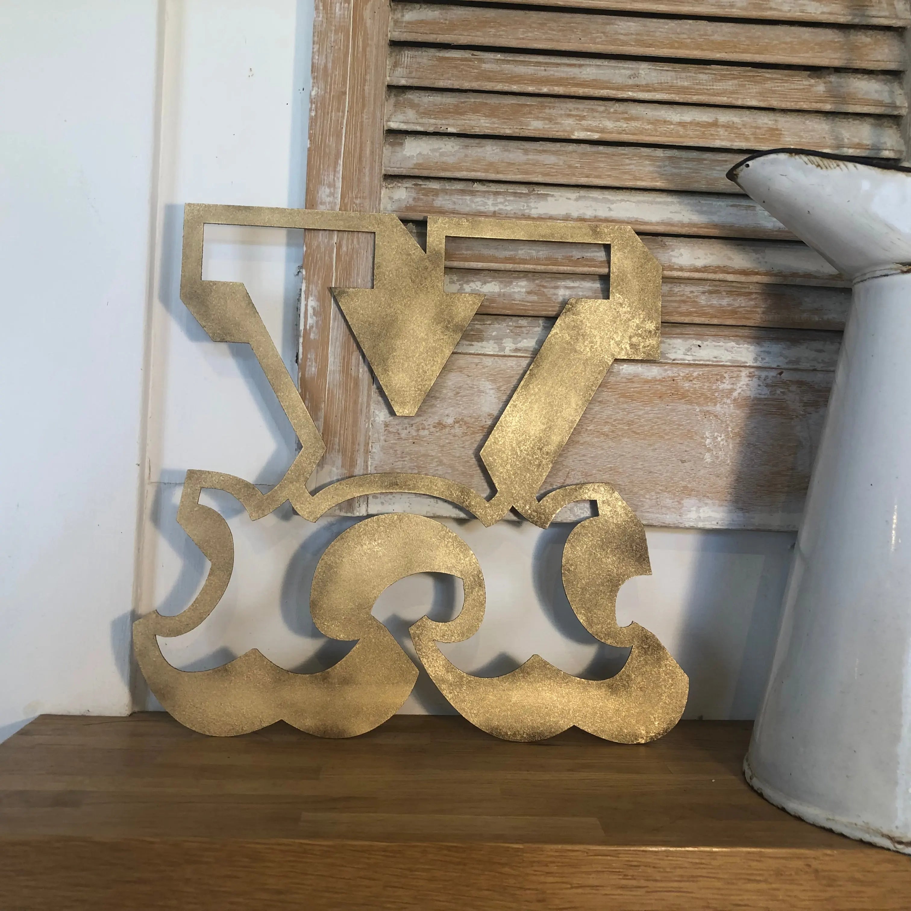 Rustic Gold Metal Carnival Letters | Distressed Steel Signage by Norfolk