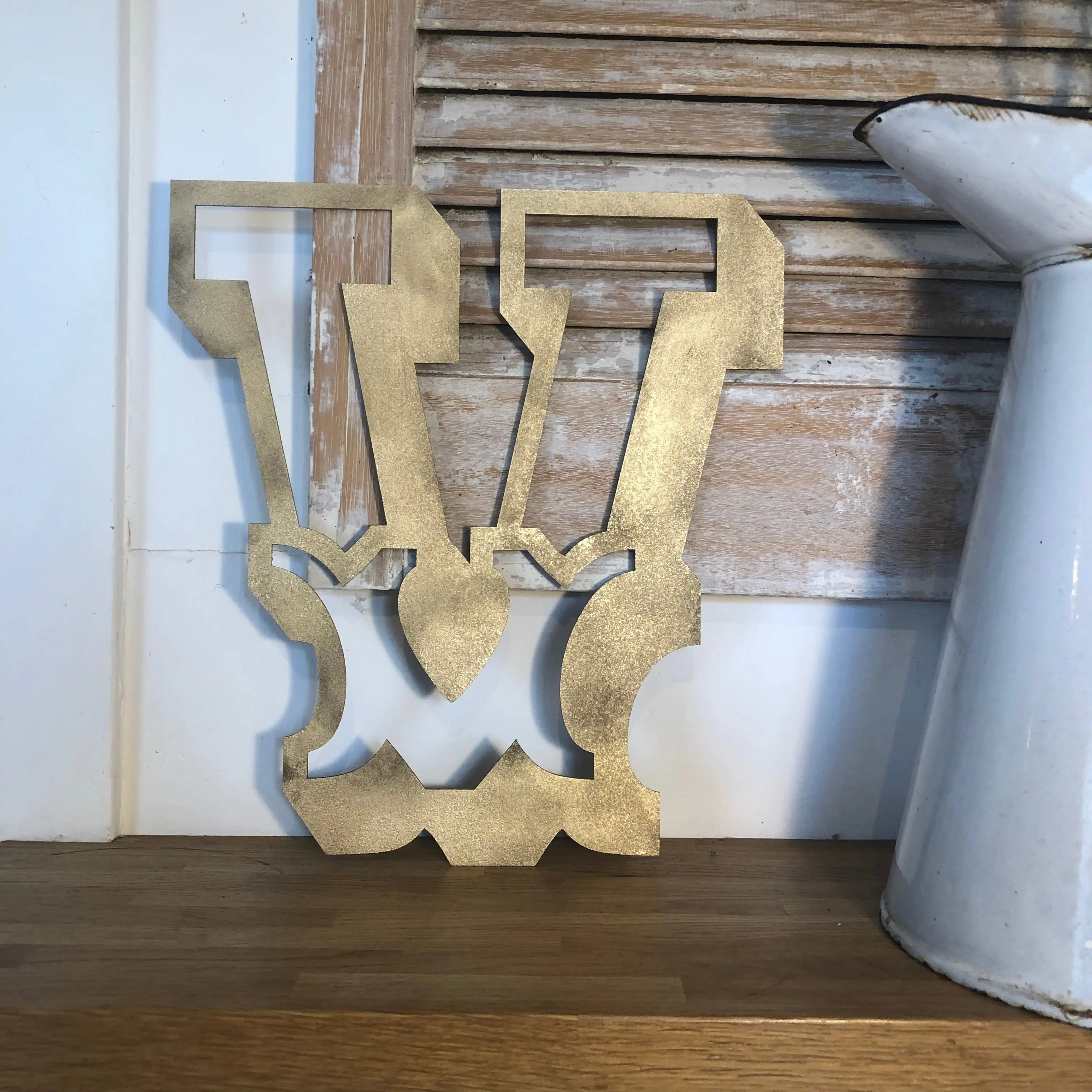 Rustic Gold Metal Carnival Letters | Distressed Steel Signage by Norfolk