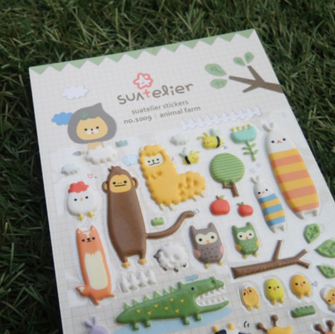 Suatelier Animal Farm Cute Decorative Stickers for Scrapbooking