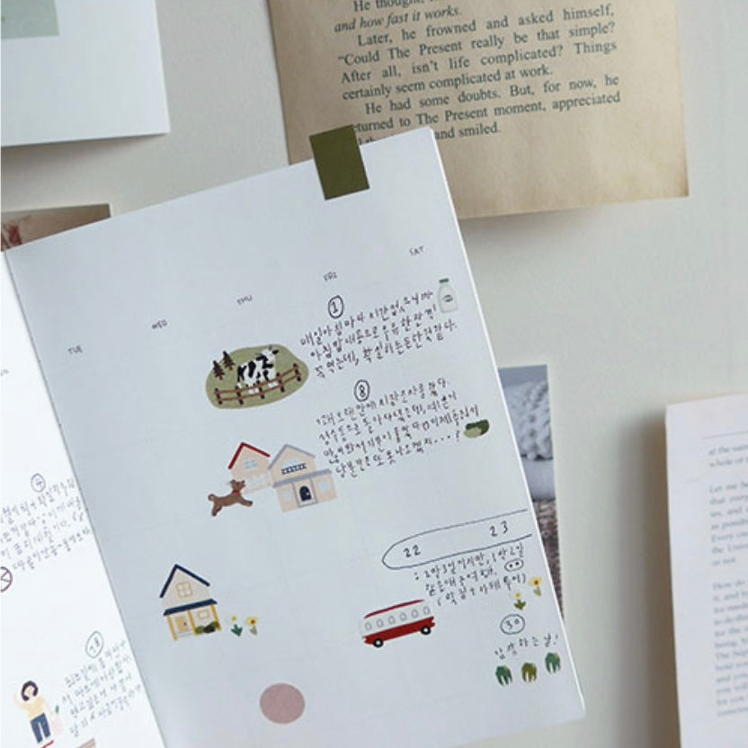 Suatelier Village Decorative Stickers for Journaling and Scrapbooking
