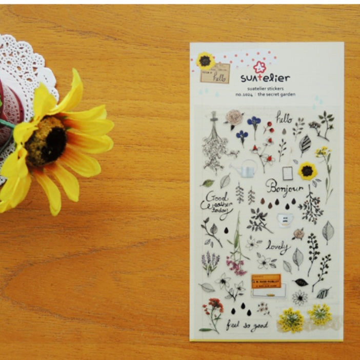 Botanical Stickers by LuLuFun Studio | Floral Journaling Decals