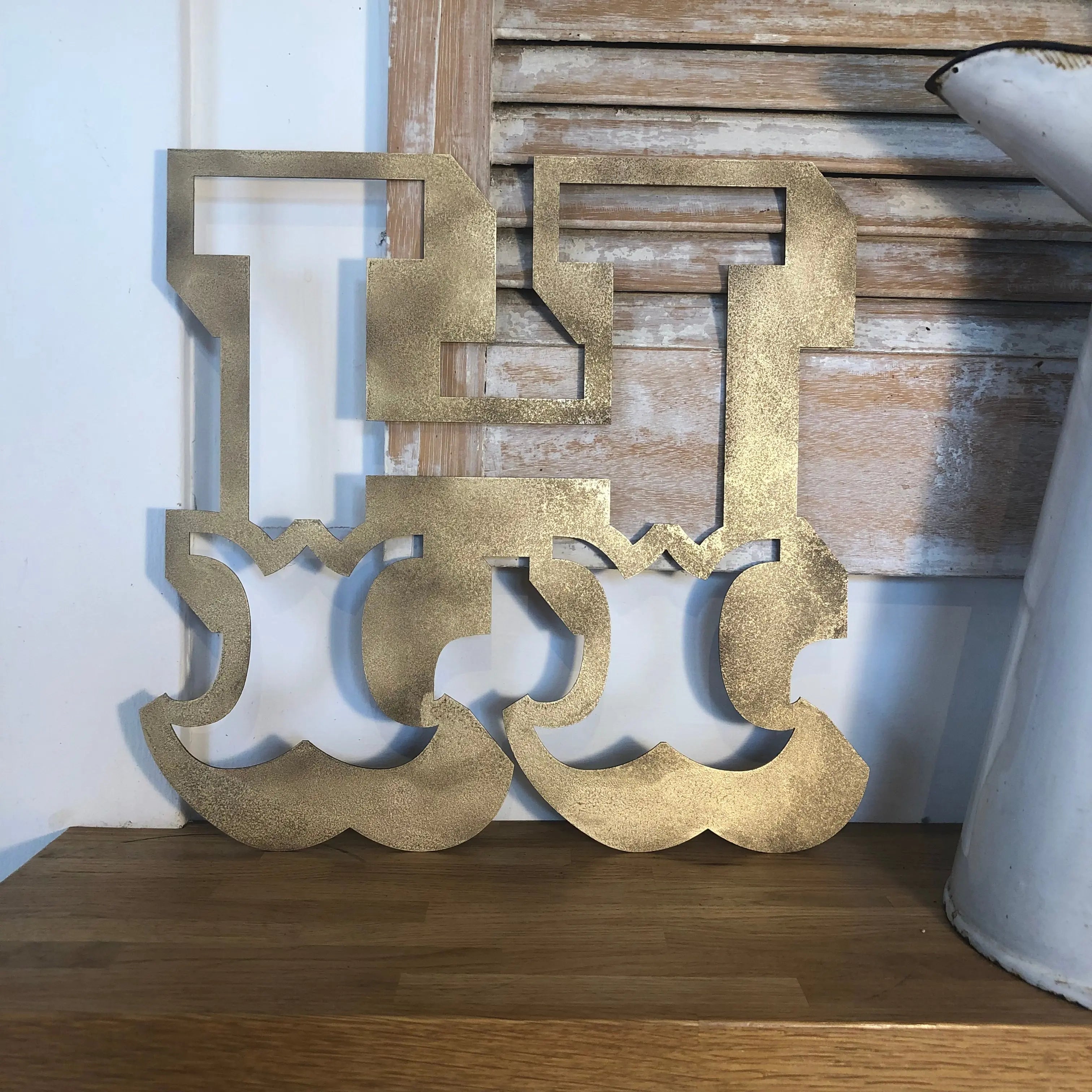 Rustic Gold Metal Carnival Letters | Distressed Steel Signage by Norfolk