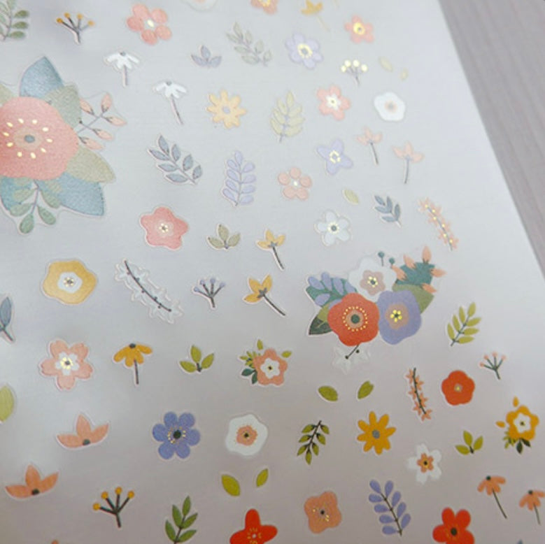 Suatelier Flowery Floral Stickers for Journaling and Scrapbooking