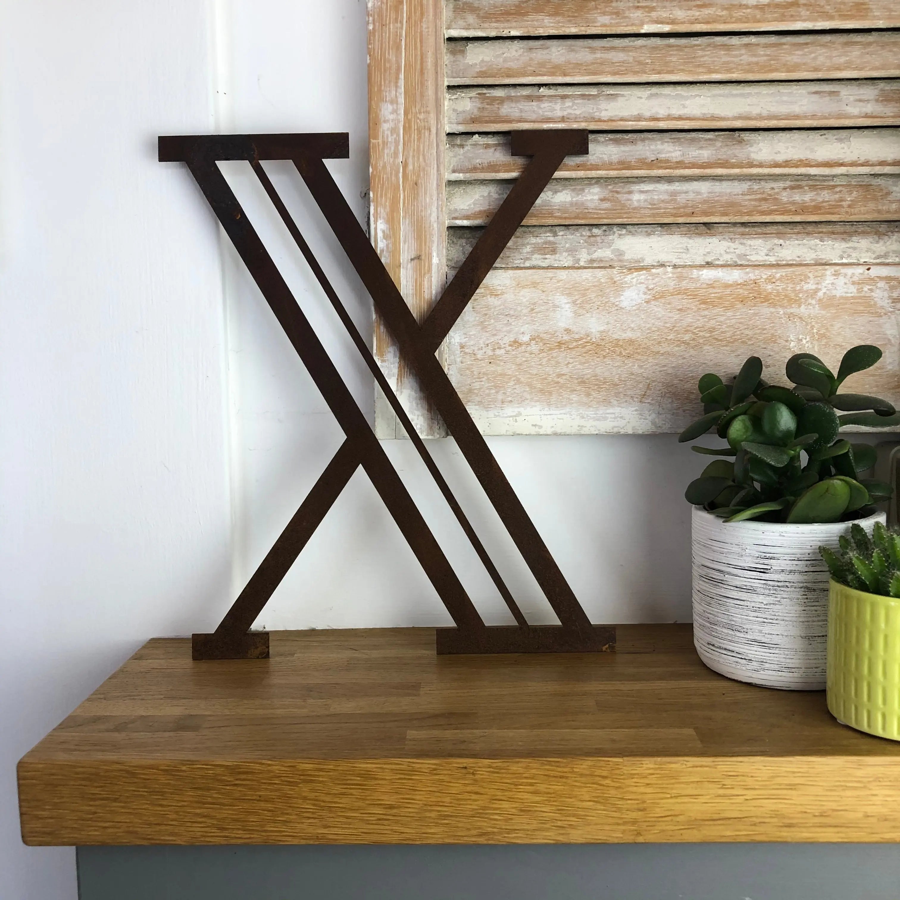 Rustic Warehouse Norfolk Art Deco Rusty Metal Letters – Industrial Wall Decor