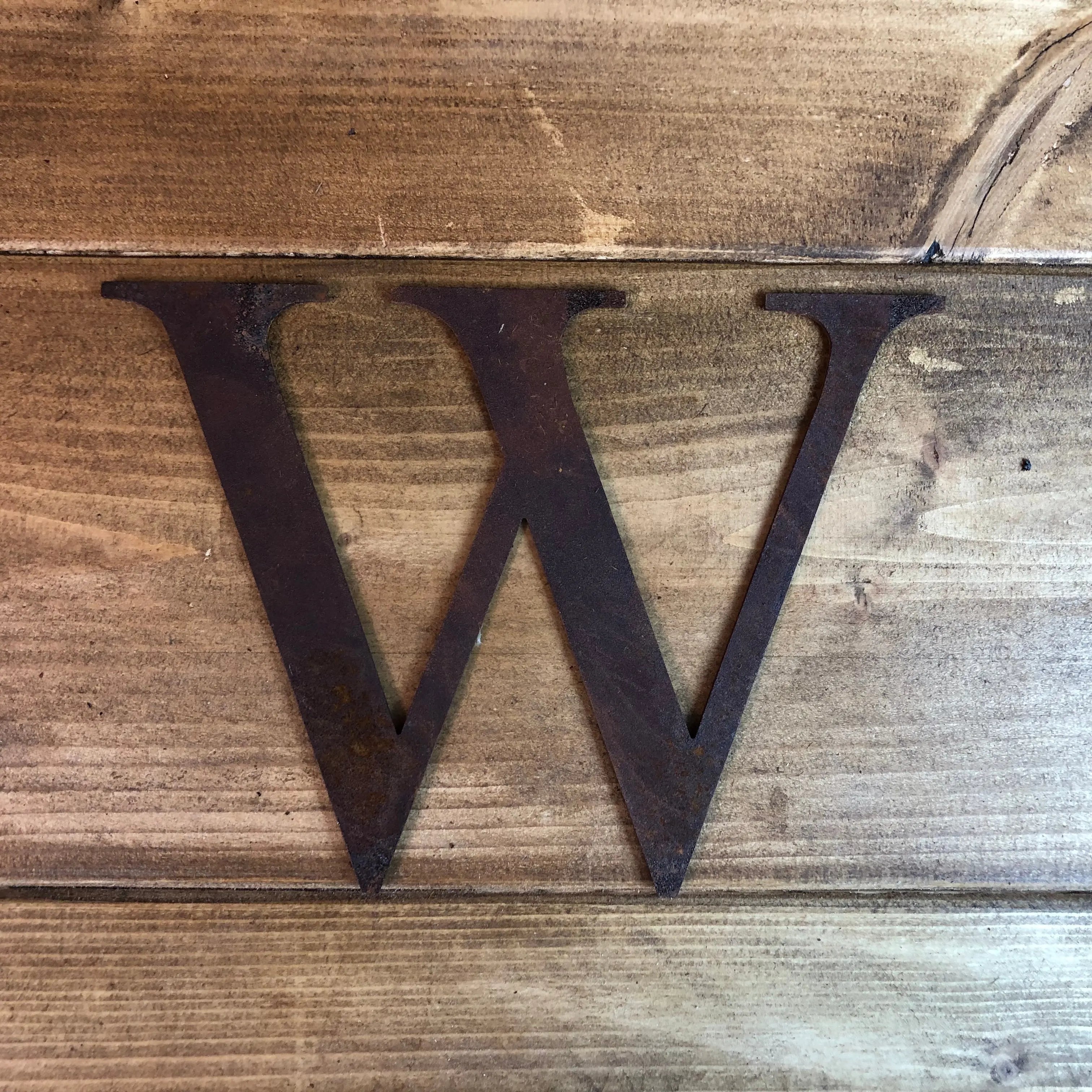 Rustic Metal Alphabet Letters & Numbers – 5 Inch Steel Wall Art by RWN