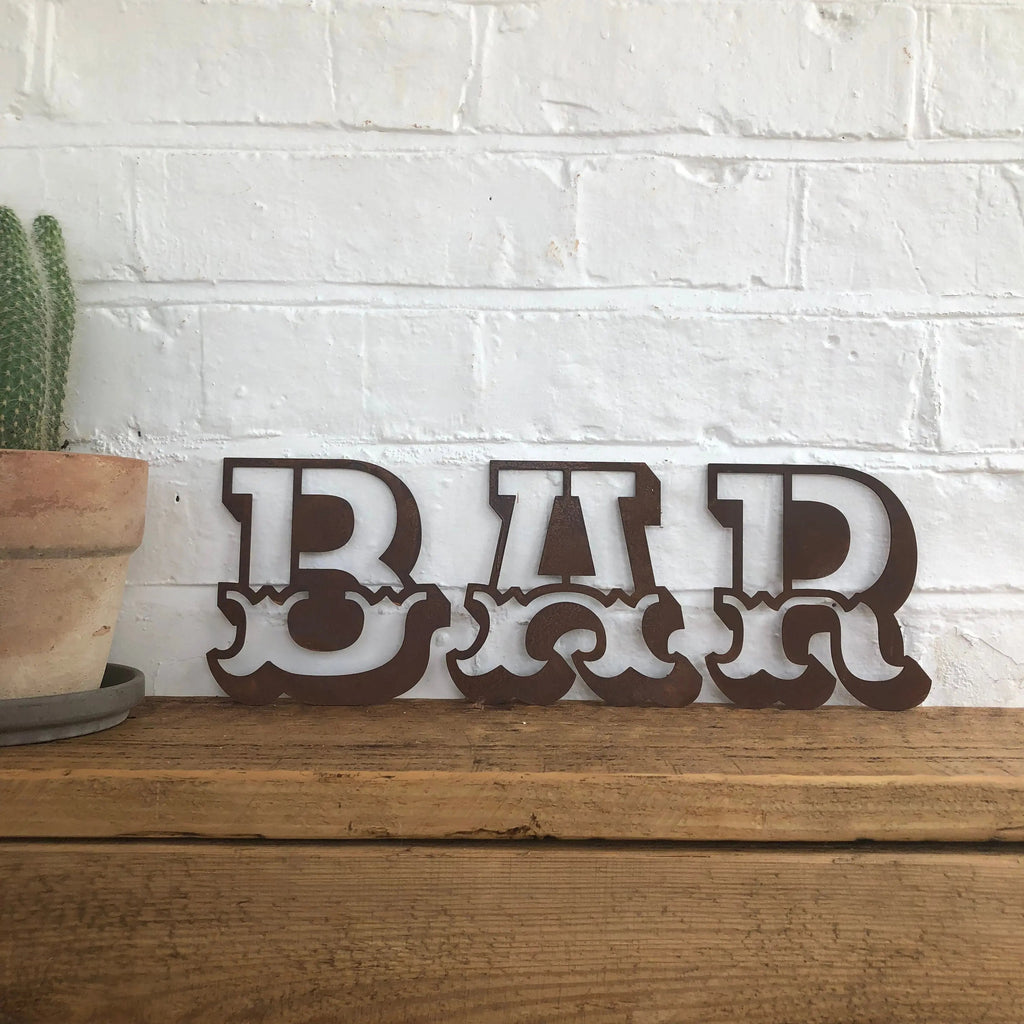 Rustic Metal Carnival Letters – 5 Inch Steel Wall Decor | Rustic Warehouse