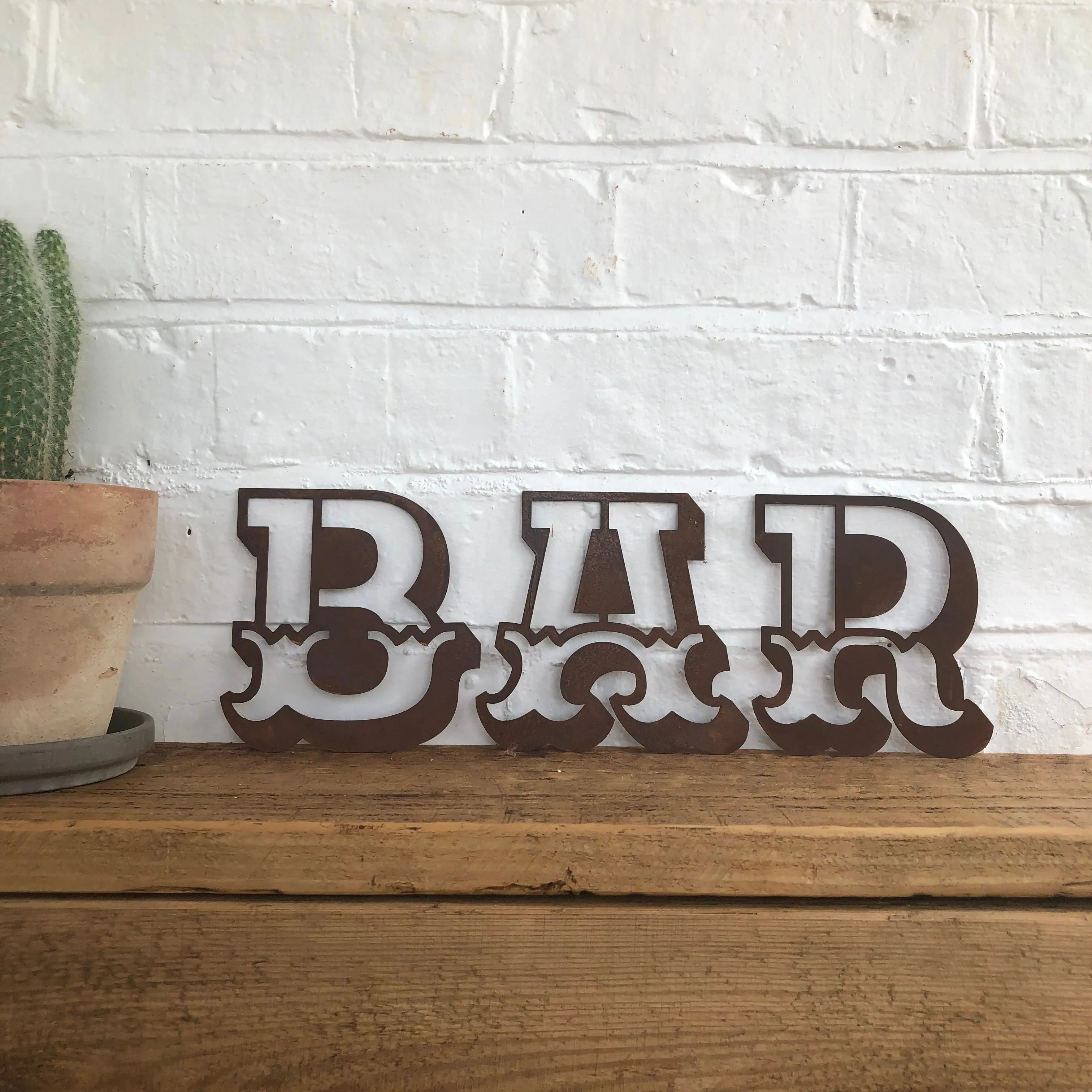 Rustic Metal Carnival Letters – 5 Inch Steel Wall Decor | Rustic Warehouse