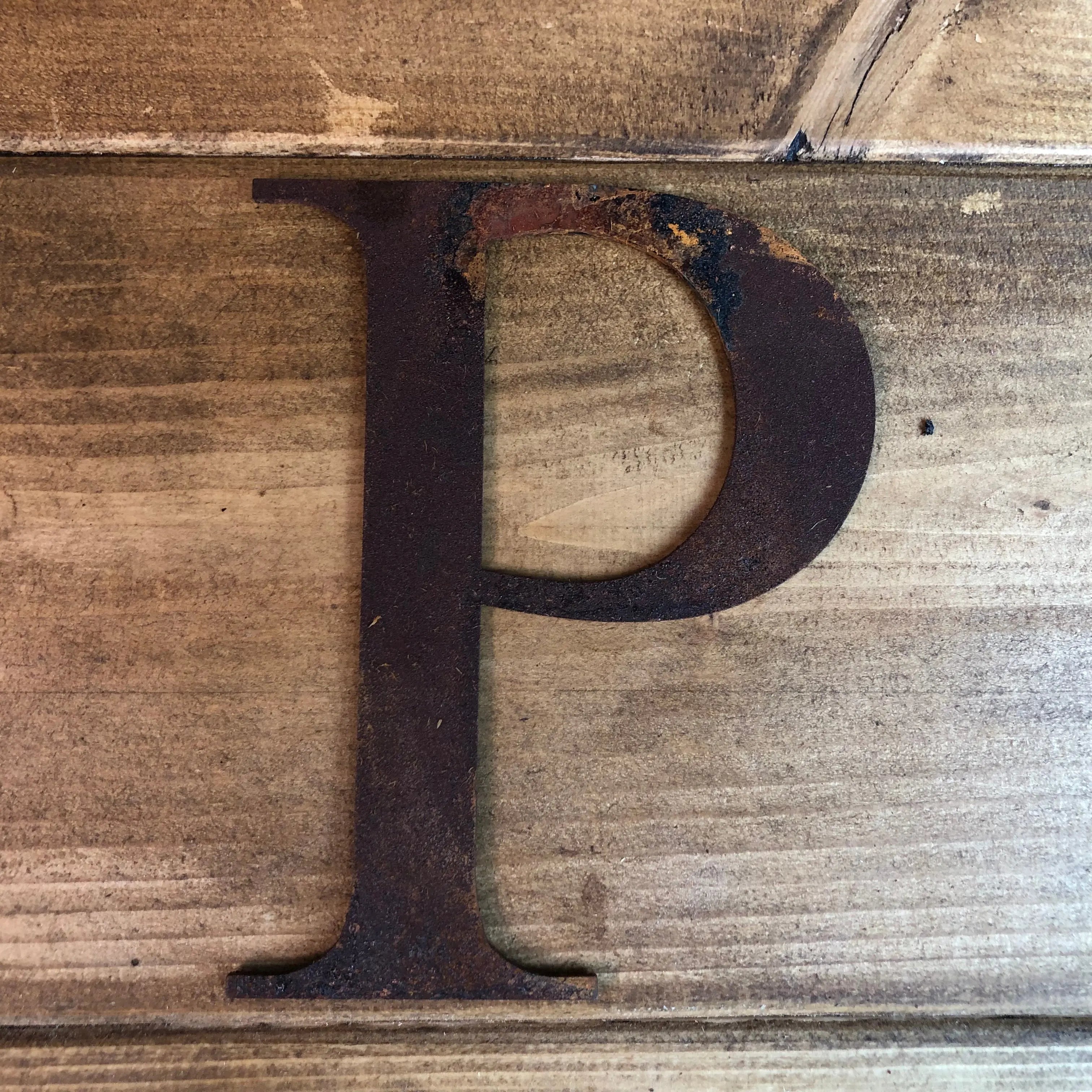 Rustic Metal Alphabet Letters & Numbers – 5 Inch Steel Wall Art by RWN