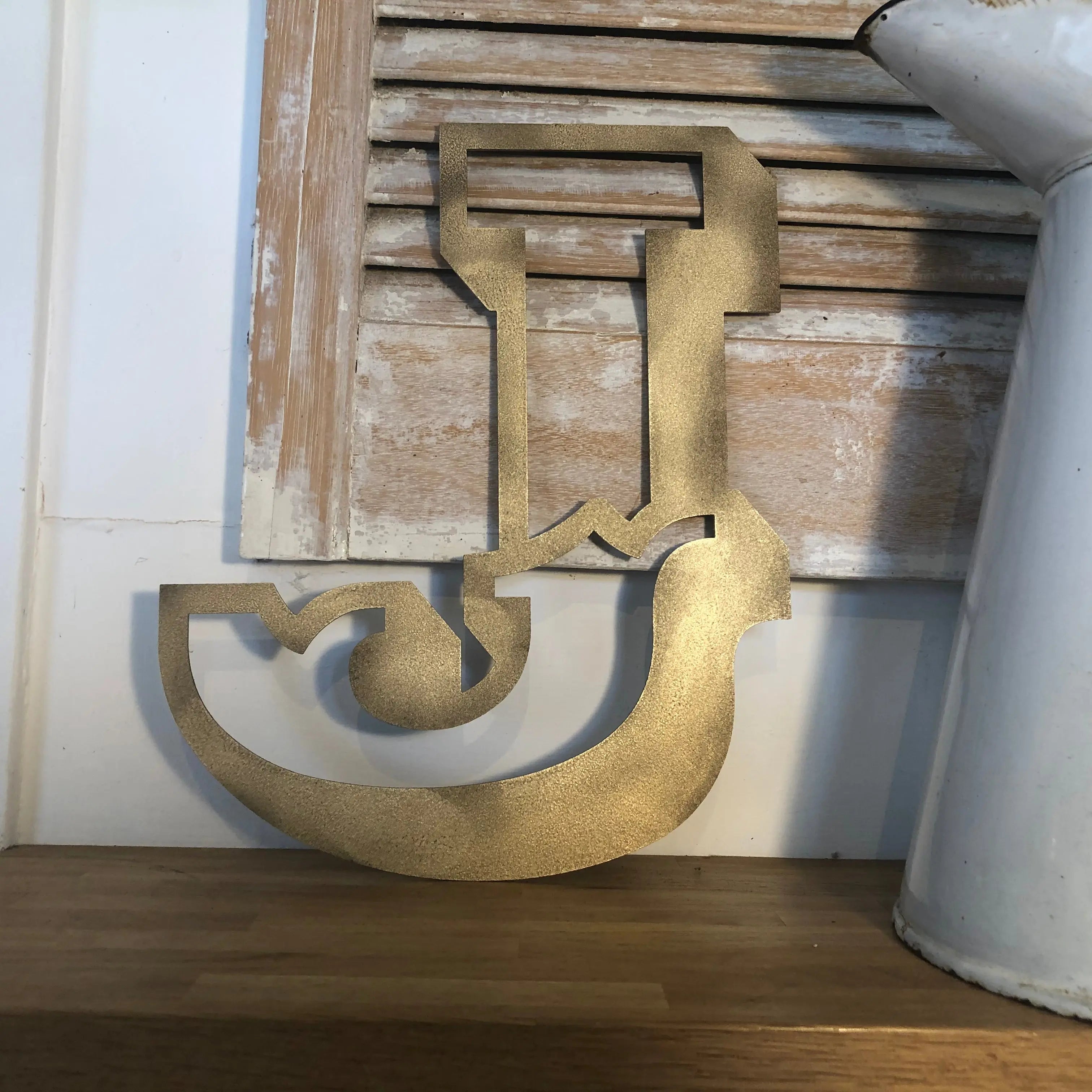 Rustic Gold Metal Carnival Letters | Distressed Steel Signage by Norfolk