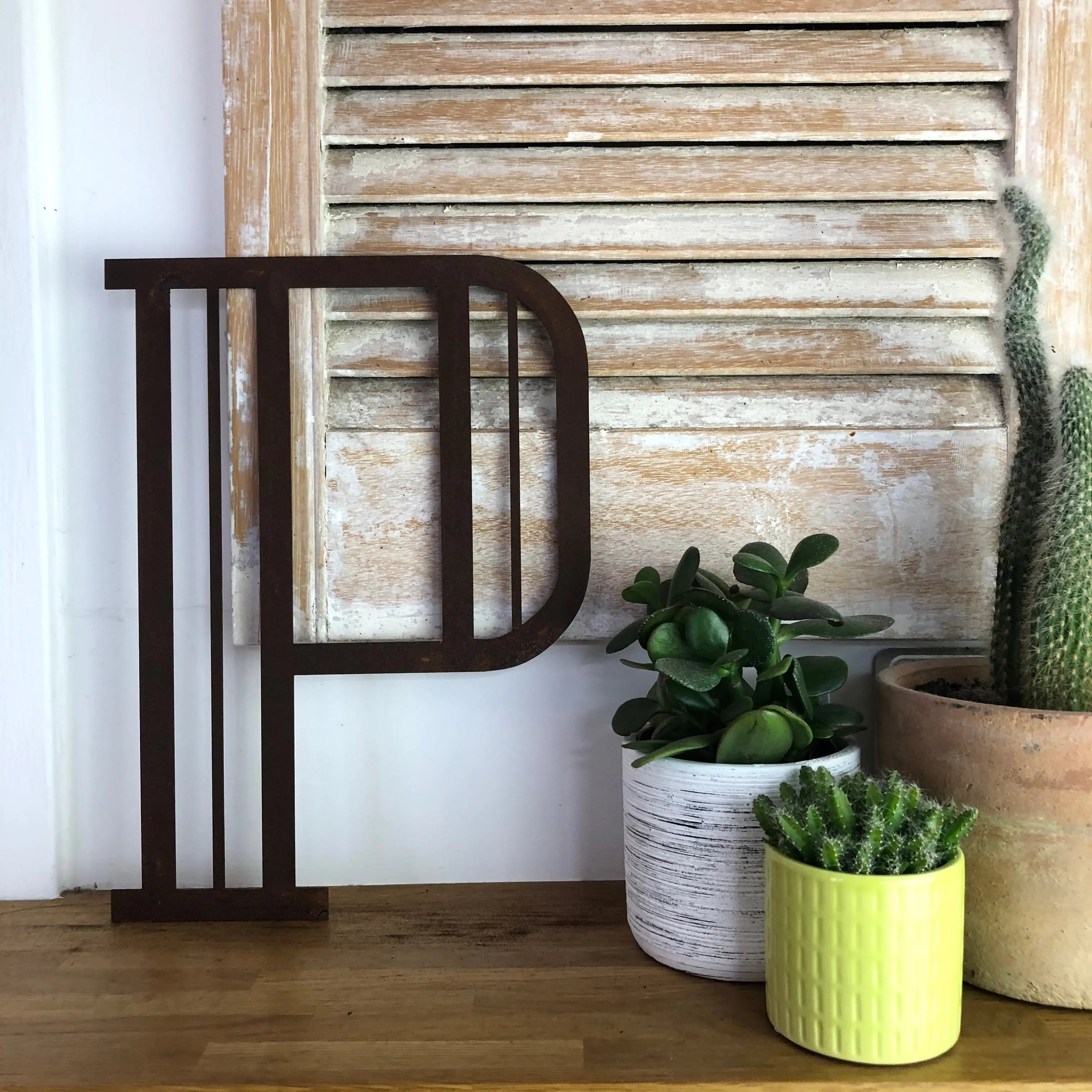 Rustic Warehouse Norfolk Art Deco Rusty Metal Letters – Industrial Wall Decor