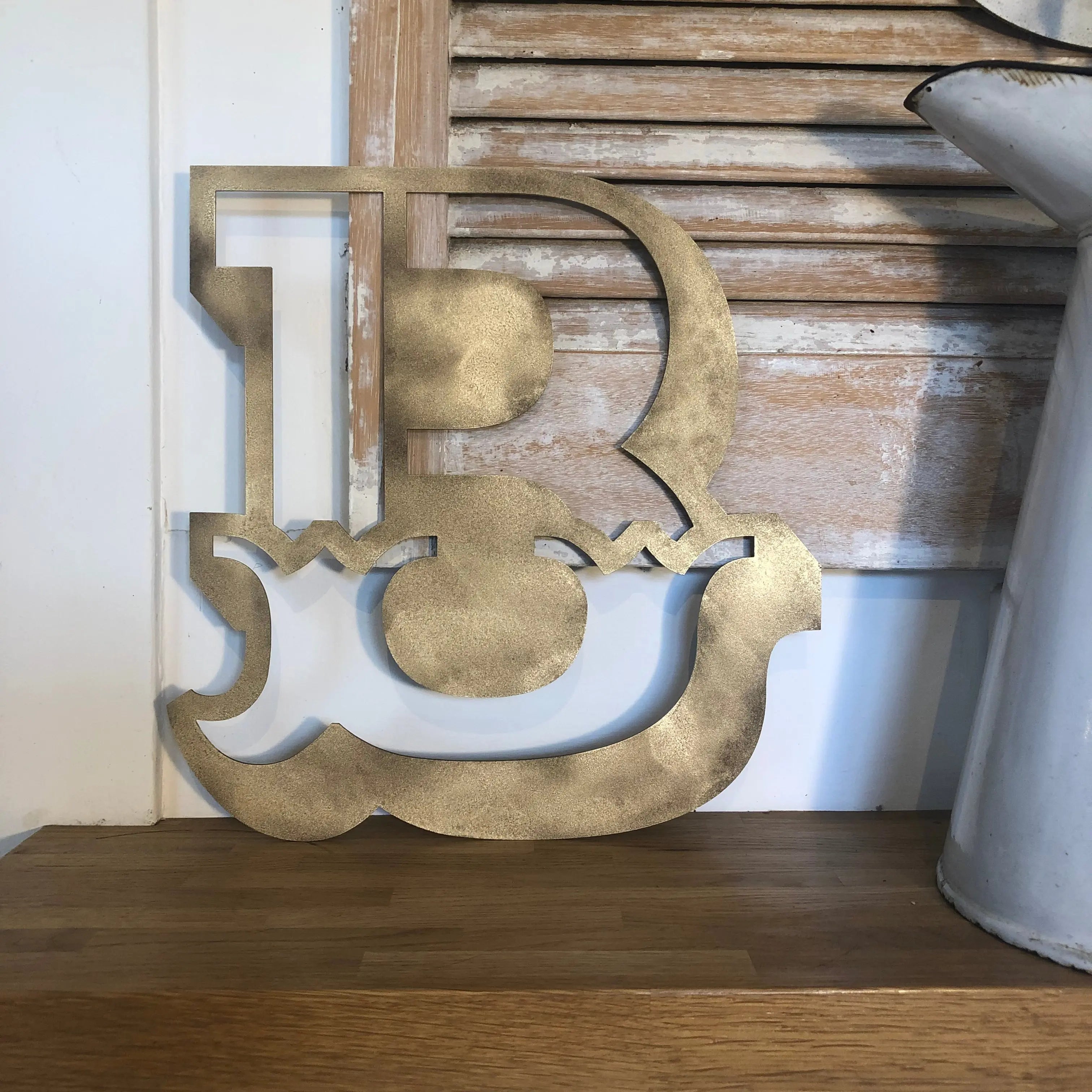 Rustic Gold Metal Carnival Letters | Distressed Steel Signage by Norfolk