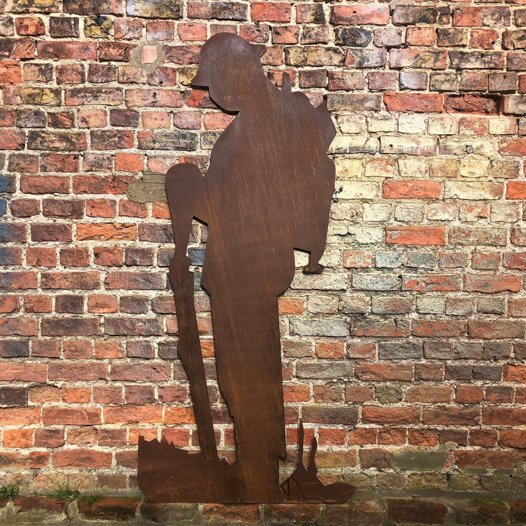 Rustic Warehouse Norfolk | Lifesize Rusty Metal Soldier Garden Statue
