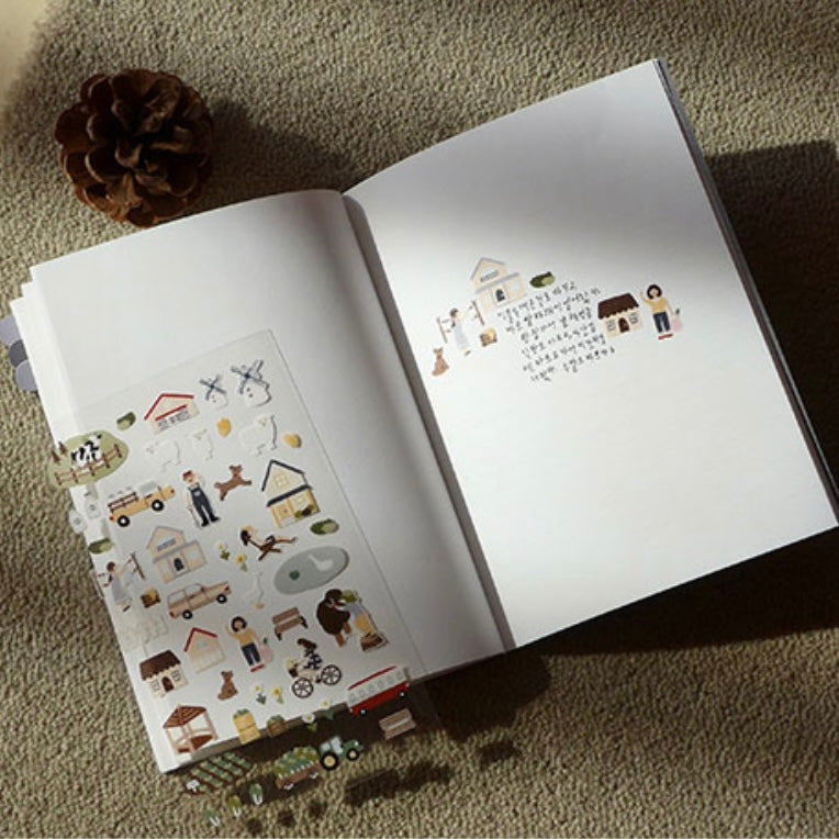 Suatelier Village Decorative Stickers for Journaling and Scrapbooking