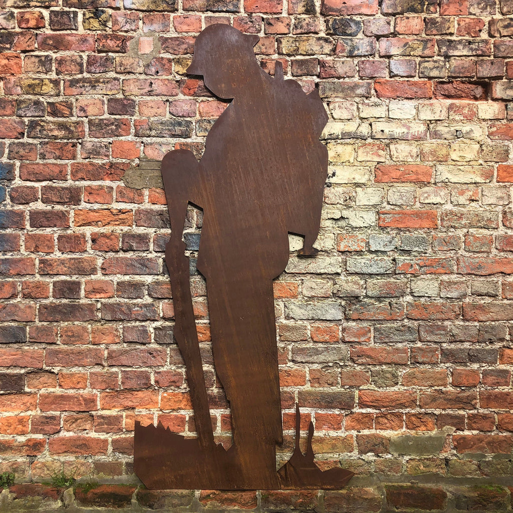 Rustic Warehouse Norfolk | Lifesize Rusty Metal Soldier Garden Statue