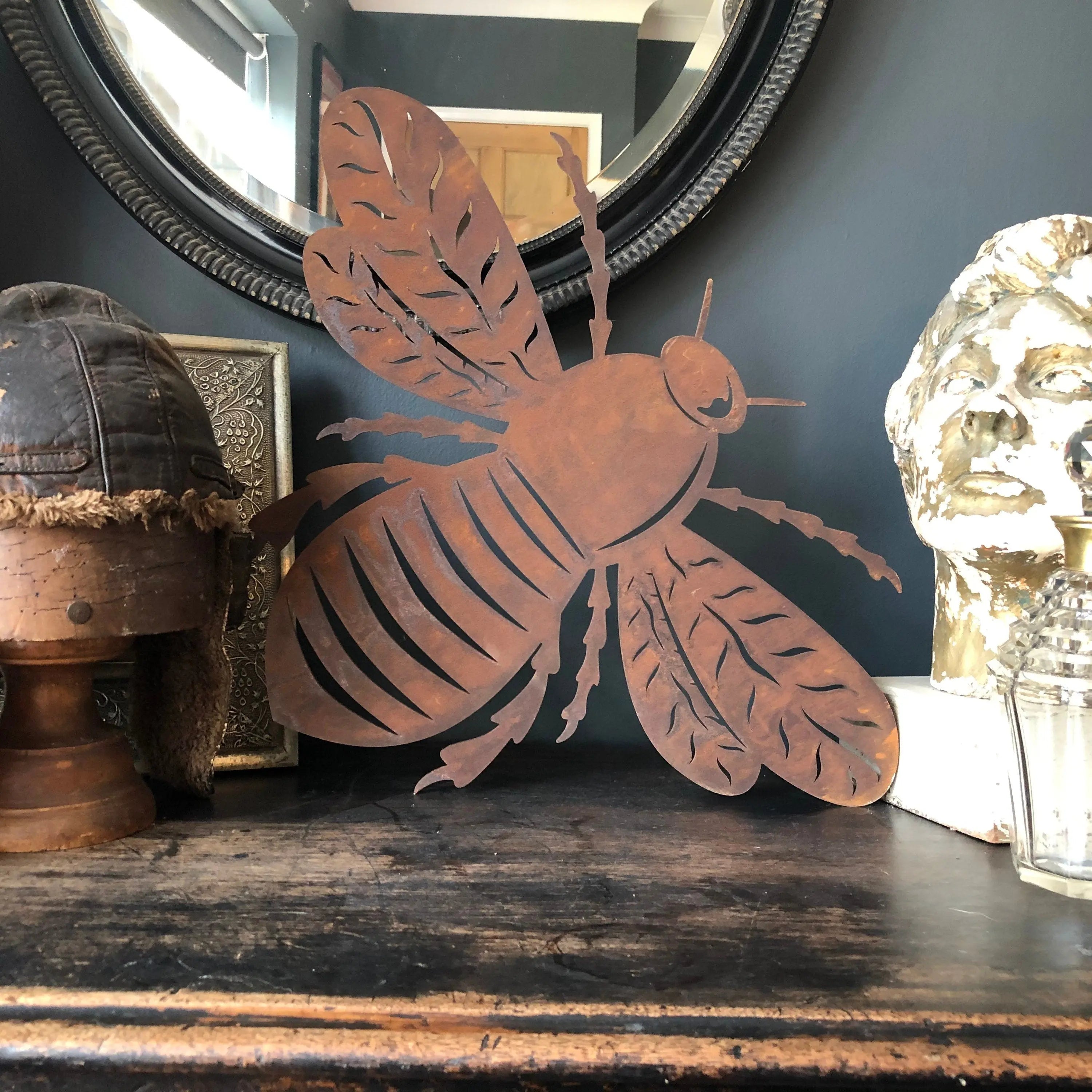 Rustic Warehouse Norfolk Large Metal Bee Wall Art – 2mm Steel Plaque