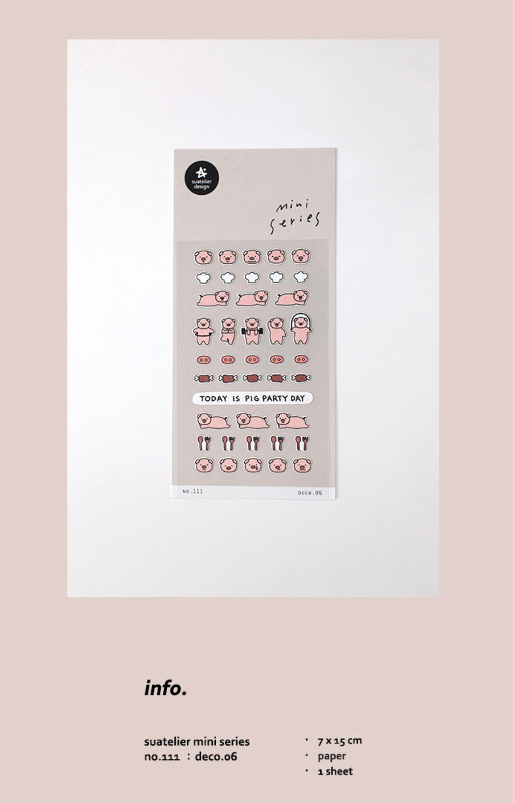 Suatelier Deco.06 Decorative Sticker Sheet for Journaling by LuLuFun