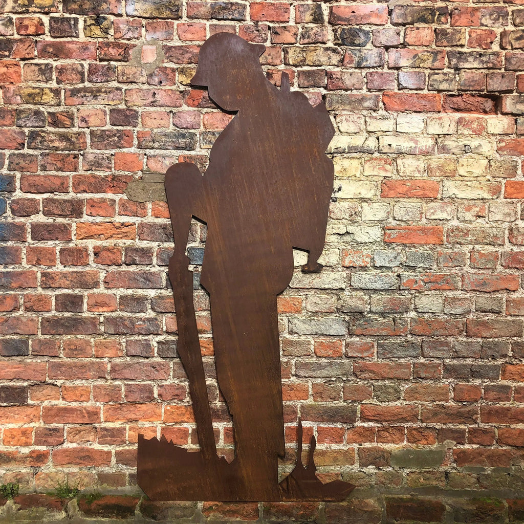 Rustic Warehouse Norfolk | Lifesize Rusty Metal Soldier Garden Statue
