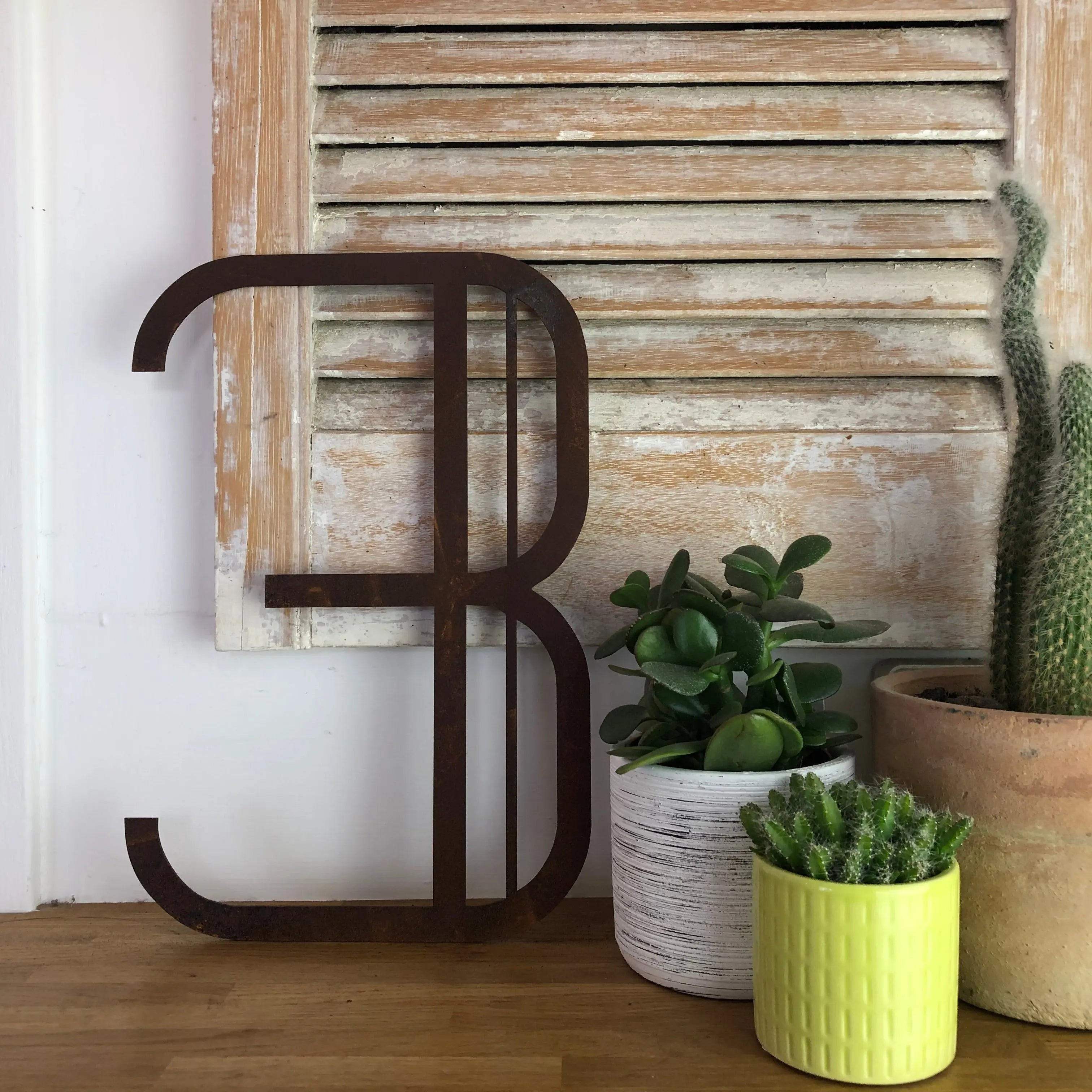 Rustic Warehouse Norfolk Art Deco Rusty Metal Letters – Industrial Wall Decor
