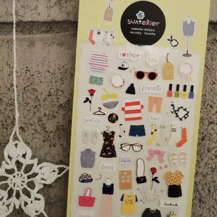 Suatelier Favourite Decorative Craft Stickers for Journaling - 1 Sheet