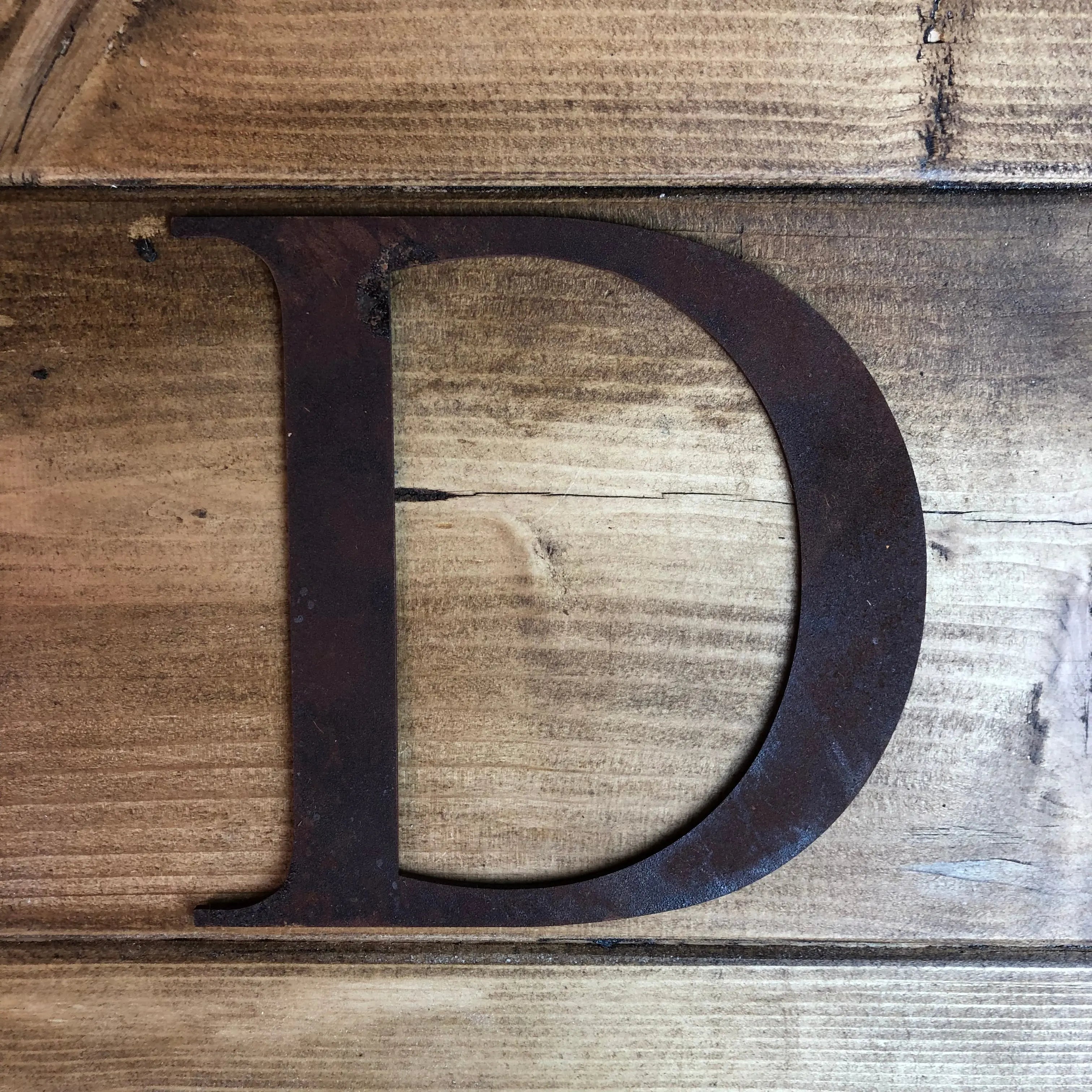 Rustic Metal Alphabet Letters & Numbers – 5 Inch Steel Wall Art by RWN