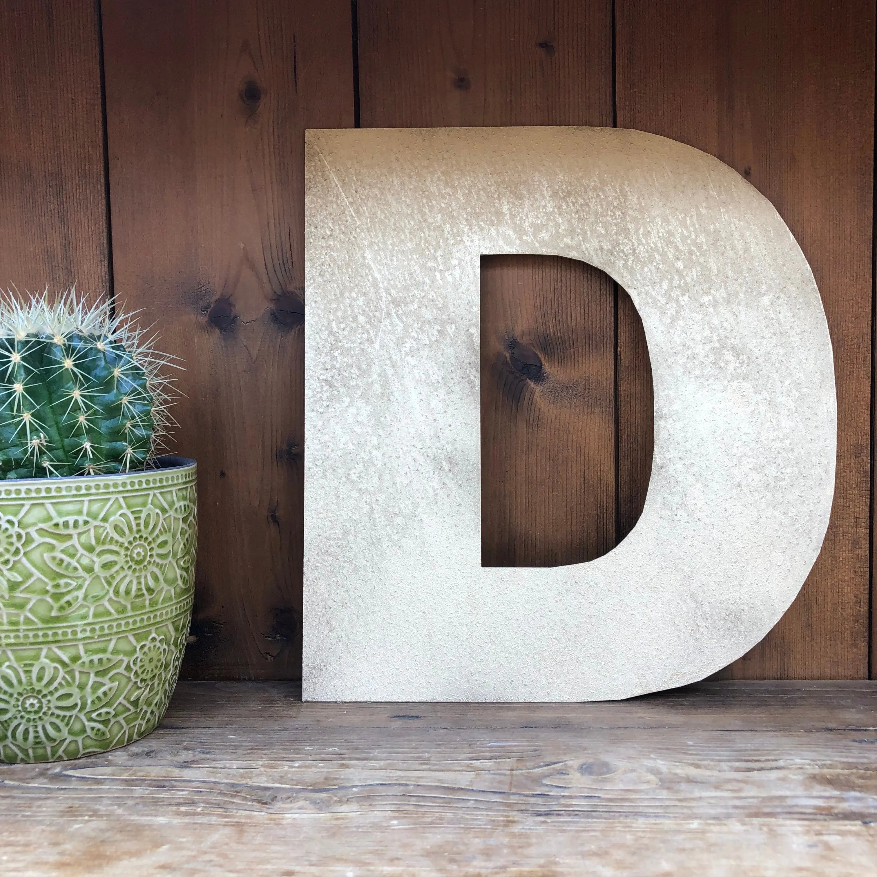 Rustic Warehouse Gold Metal Alphabet Letters – Vintage Fat Font Signage