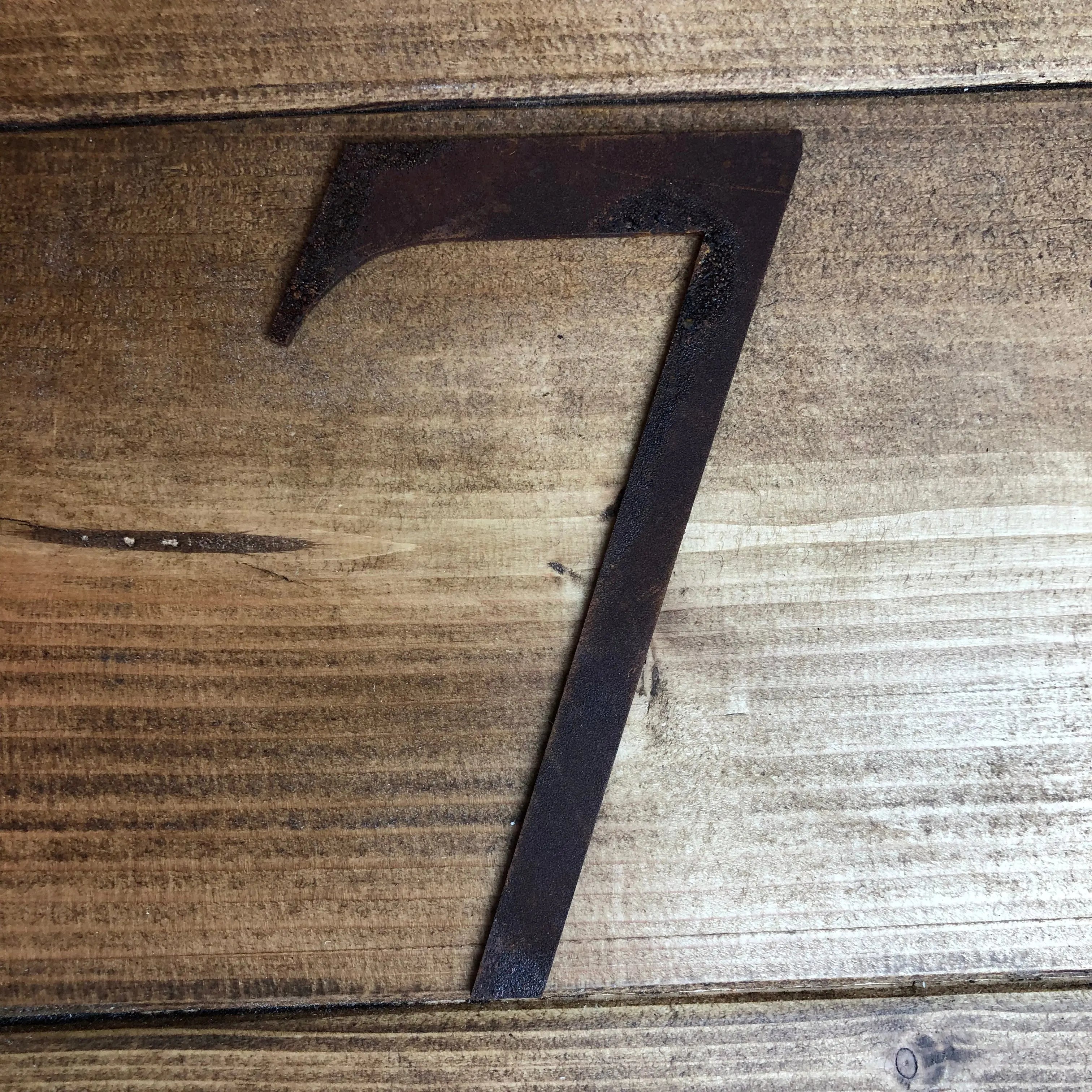 Rustic Metal Alphabet Letters & Numbers – 5 Inch Steel Wall Art by RWN