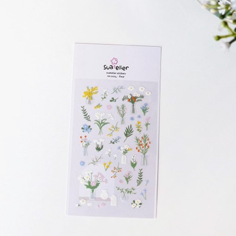 Suatelier Fleur Floral Stickers for Journaling and Scrapbooking
