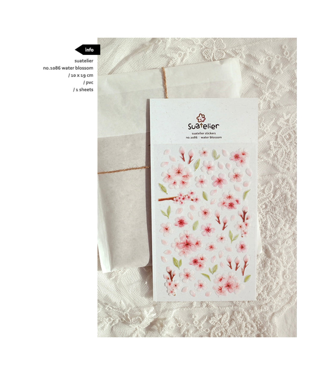 Water Blossom Floral Stickers for Journaling by LuLuFun Studio – 1 Sheet