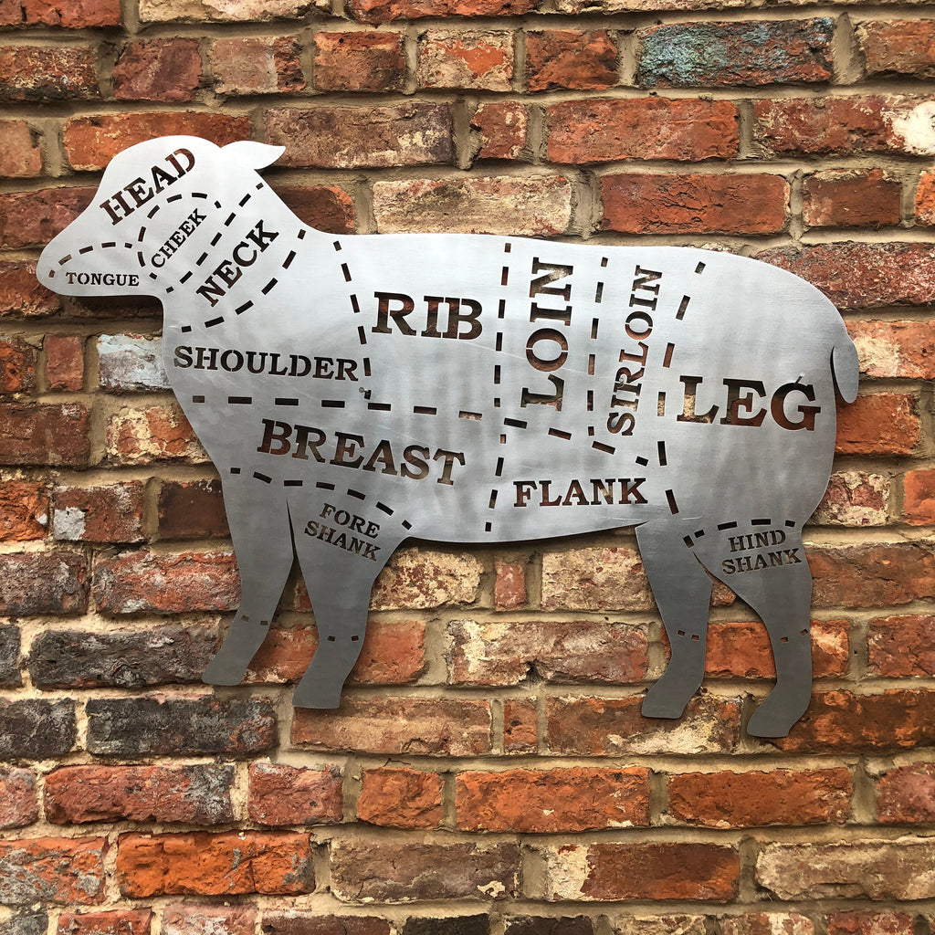 Large Galvanized Steel Lamb Wall Art – Rustic Warehouse Norfolk